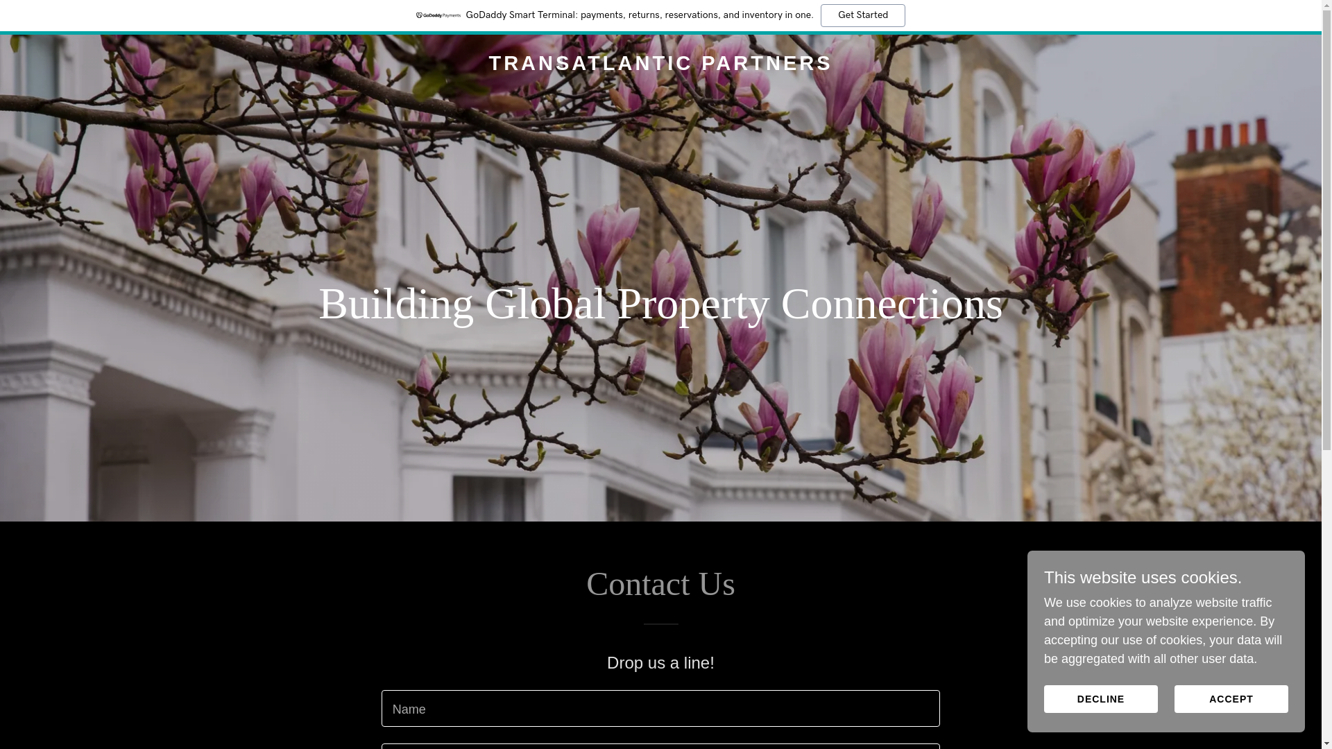 website screenshot of https://transatlanticpartners.eu/