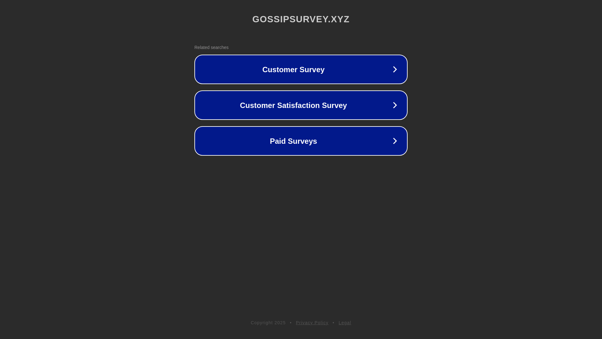 website screenshot of https://gossipsurvey.xyz/