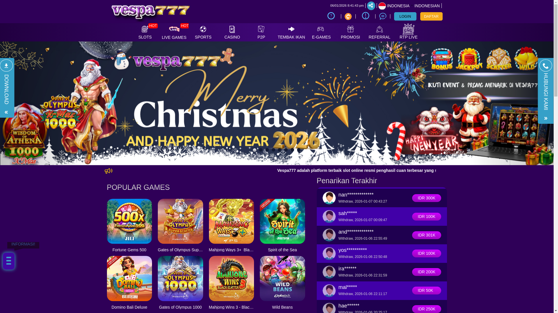 website screenshot of https://vespa777t.online/