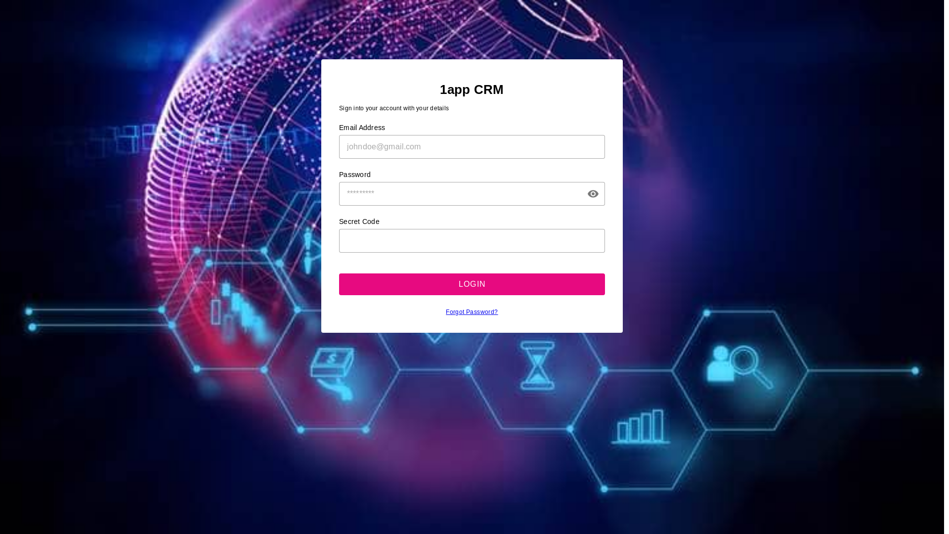 website screenshot of https://crmvuejs.pages.dev/