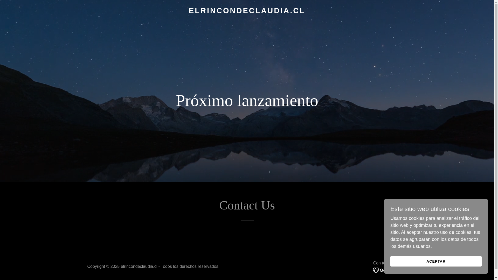 website screenshot of https://elrincondeclaudia.cl/