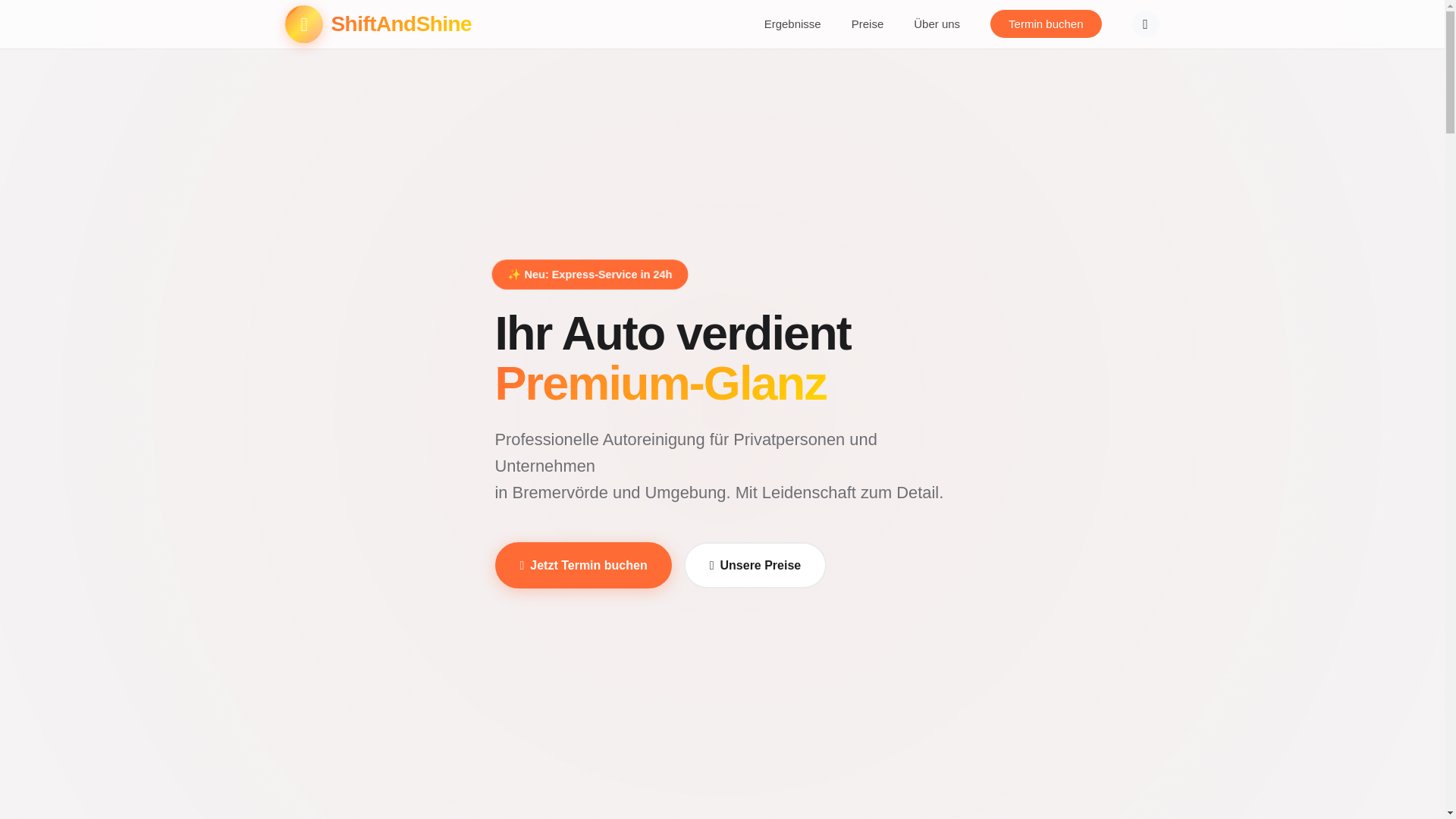 website screenshot of https://shiftandshine.de/