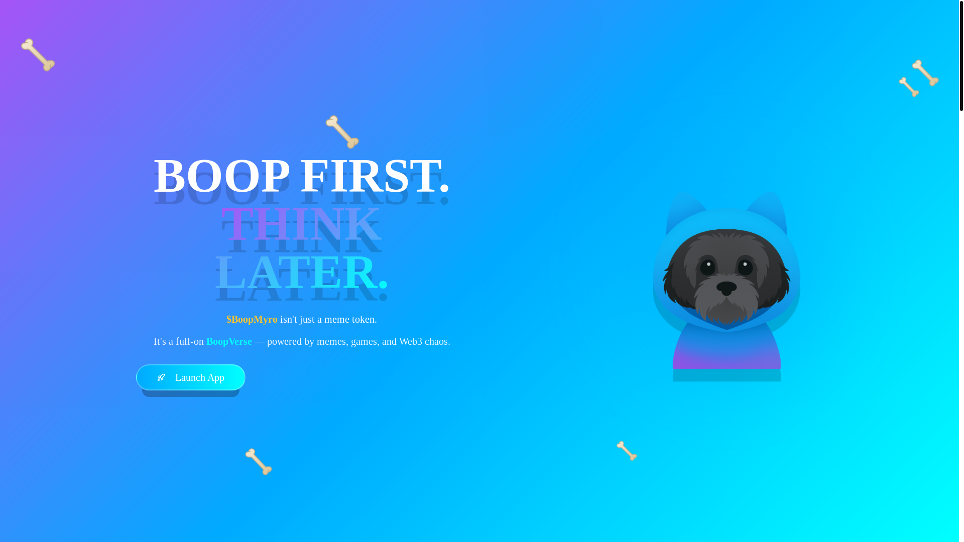website screenshot of https://boopmyro.xyz/