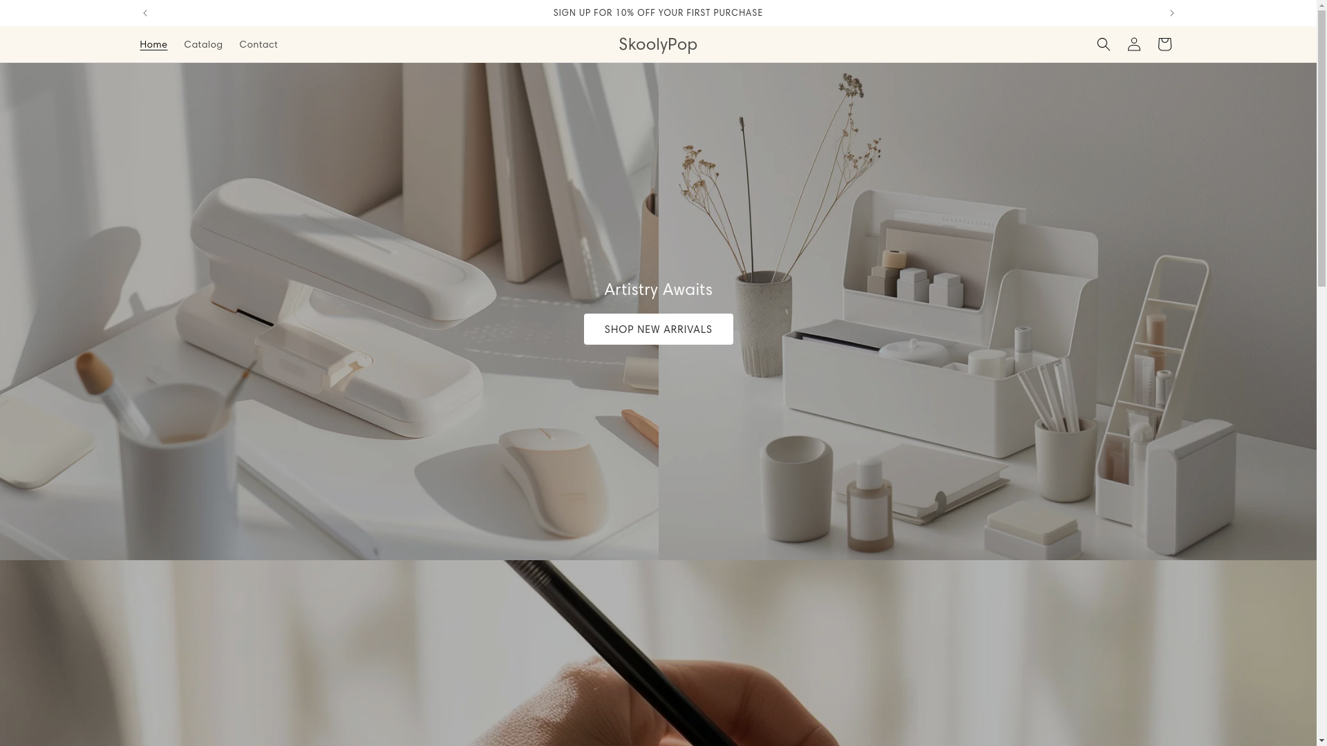 website screenshot of https://skoolypop.store/