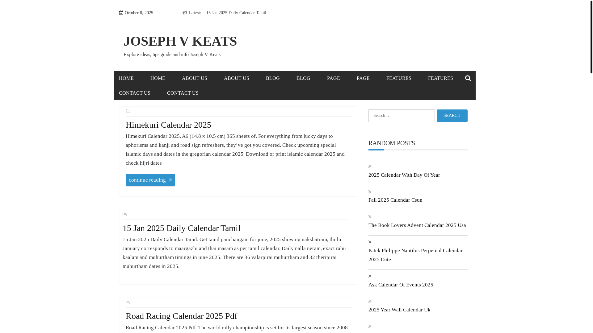 website screenshot of https://josephvkeats.pages.dev/