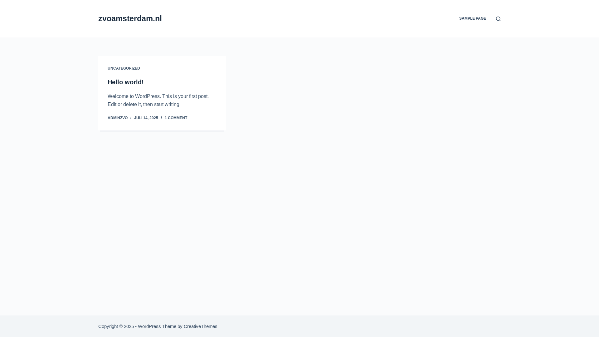 website screenshot of https://zvoamsterdam.nl/