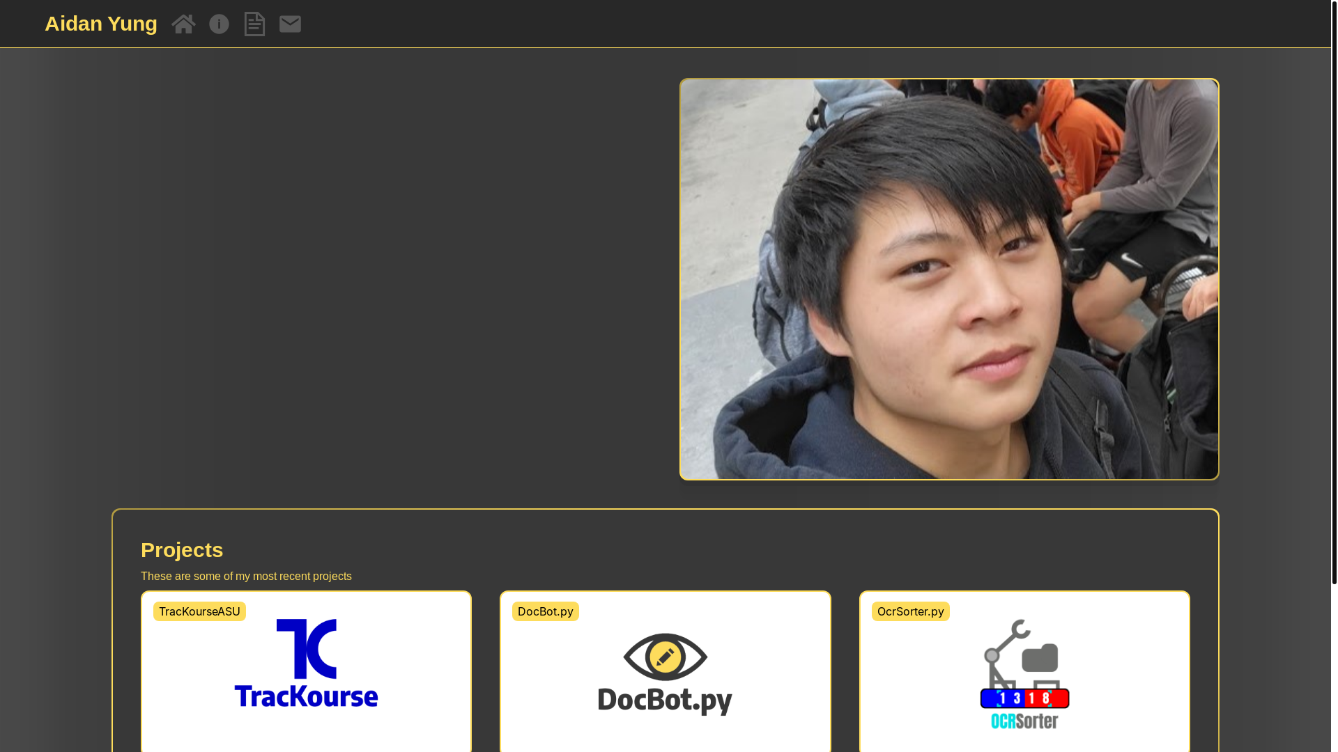website screenshot of https://aidanyung.pages.dev/