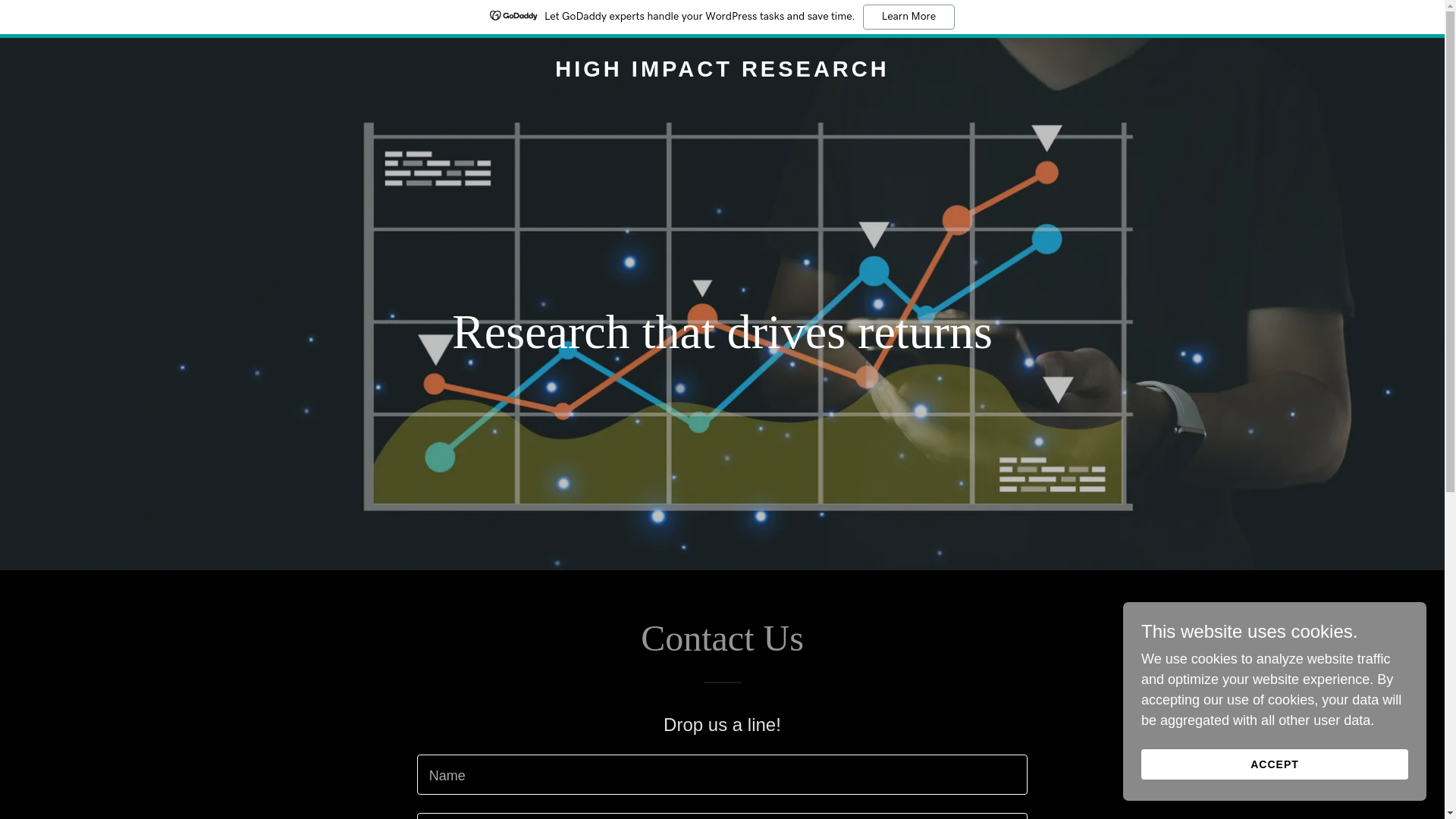 website screenshot of https://highimpactresearch.com/