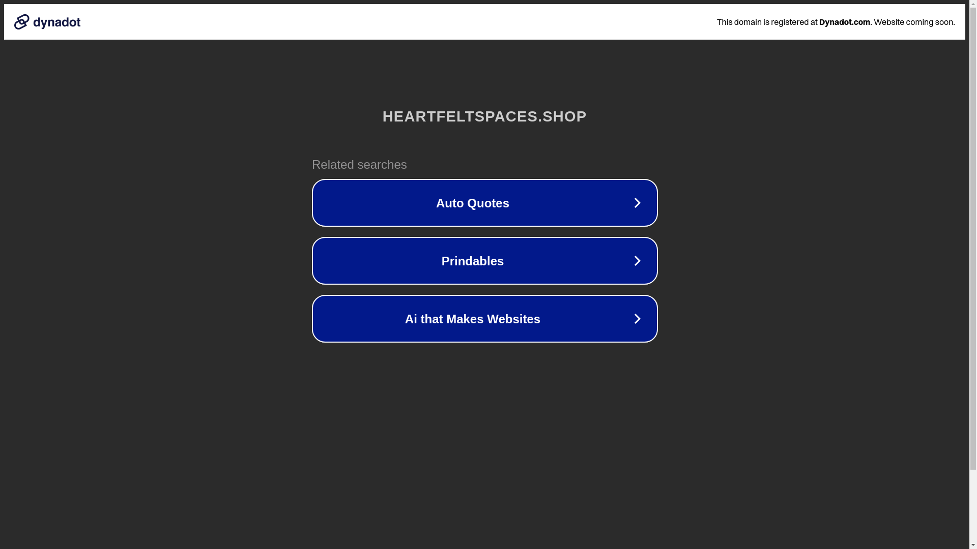 website screenshot of https://heartfeltspaces.shop/