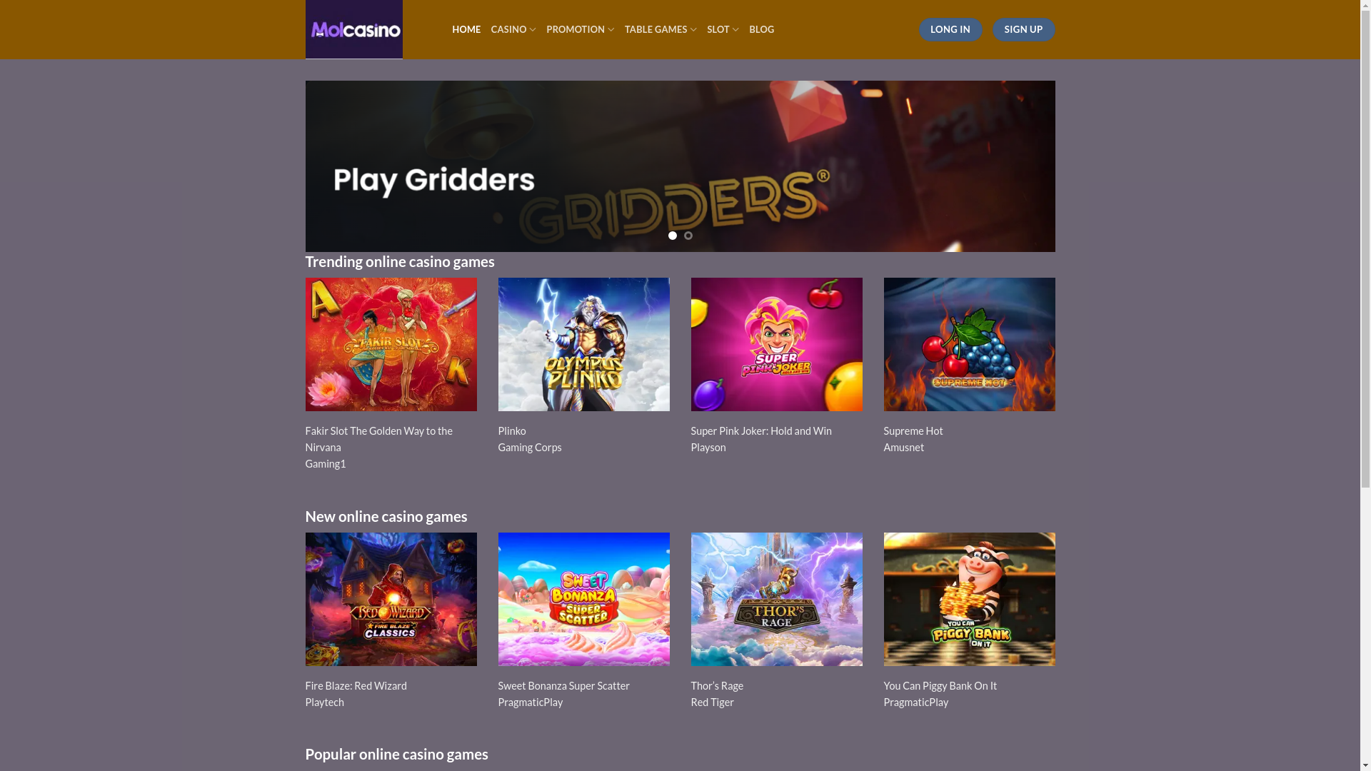 website screenshot of https://mol-casino.net/