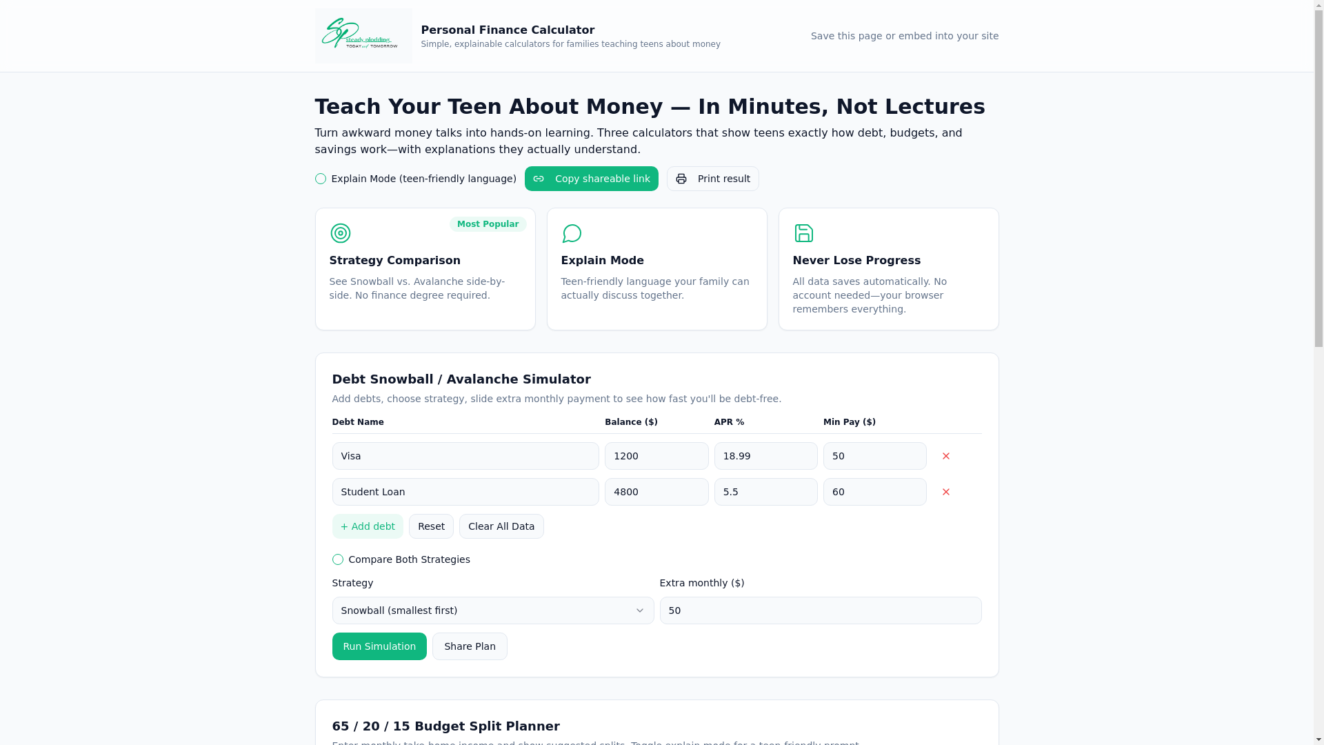 website screenshot of https://budgetcalckit.com/