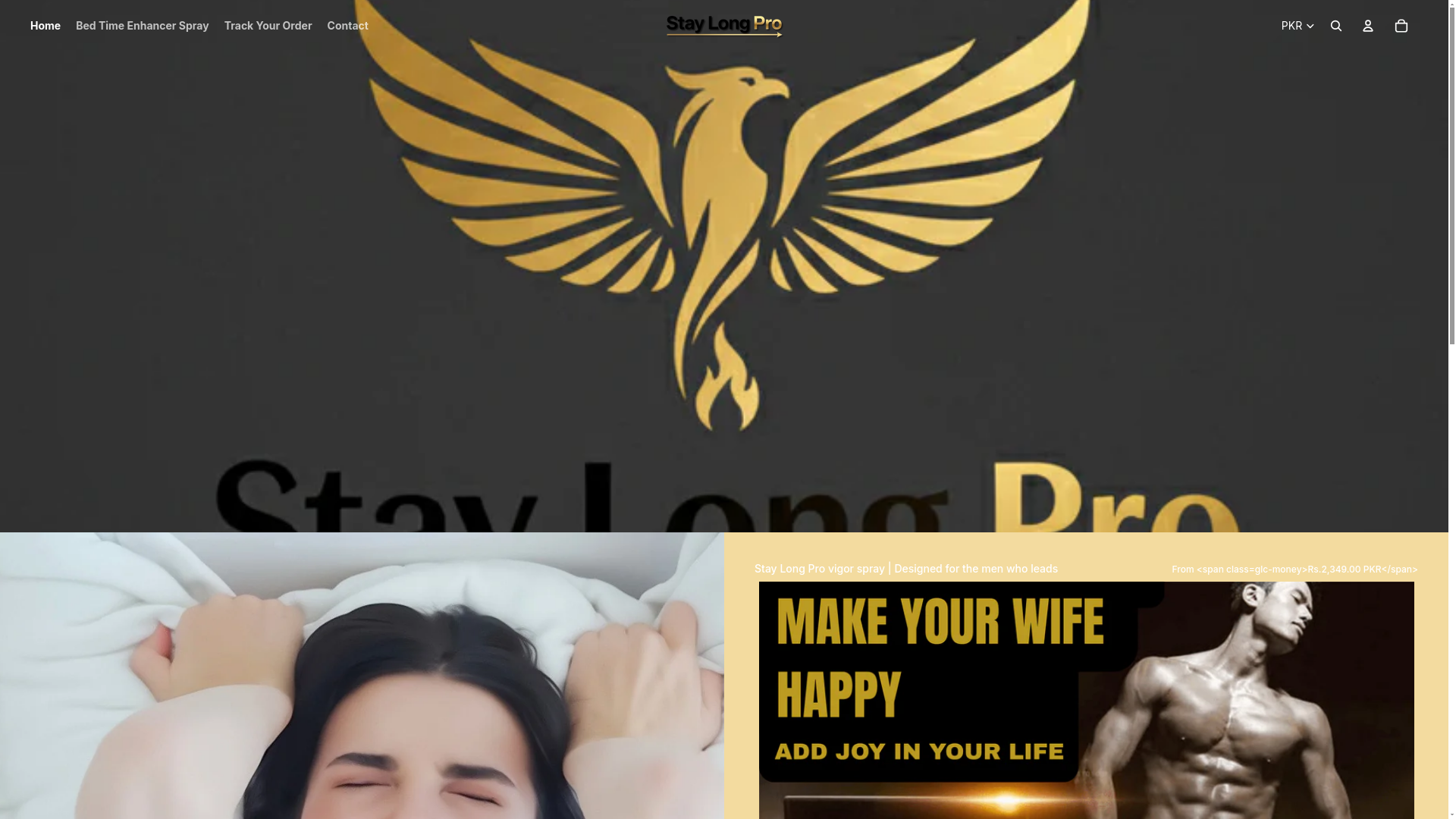 website screenshot of https://staylongpro.store/