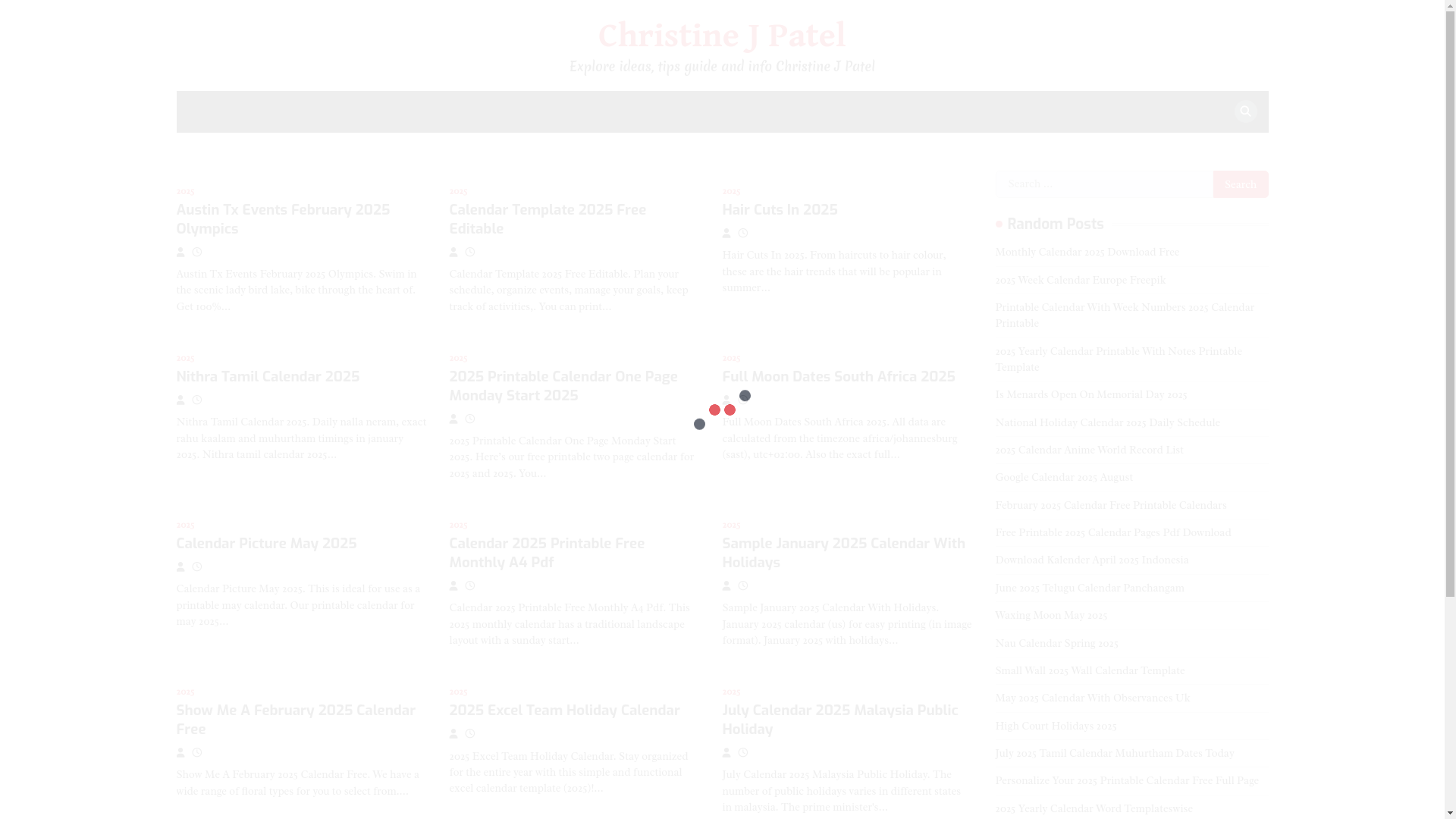 website screenshot of https://christinejpatels.pages.dev/