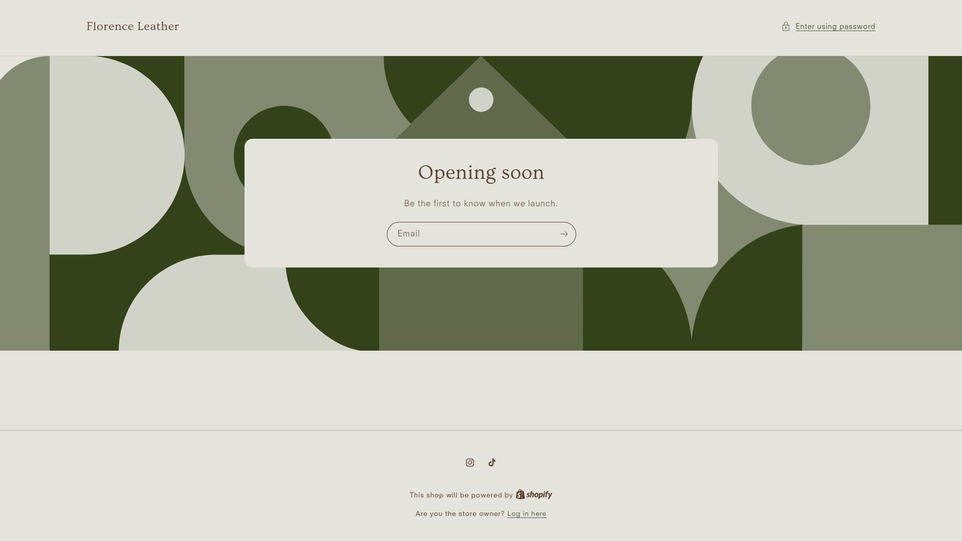 website screenshot of https://florenceleatheruk.com/