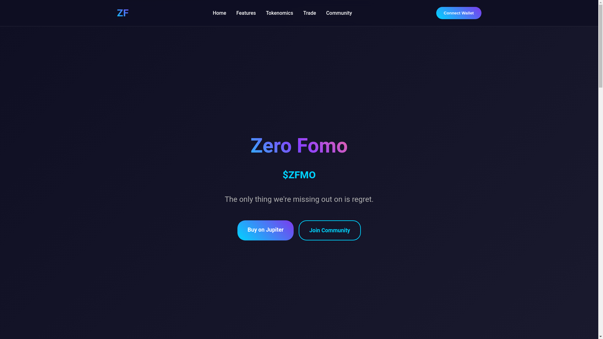 website screenshot of https://zerofomo-test.online/