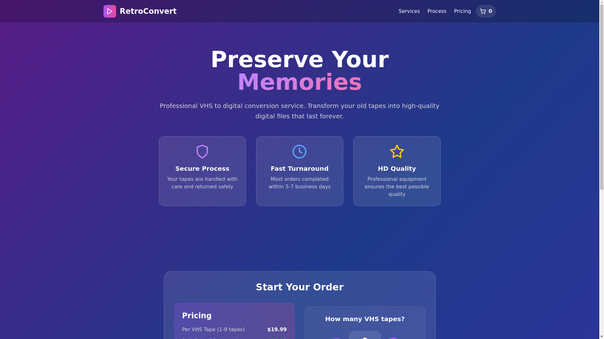 website screenshot of https://retroconvert.io/