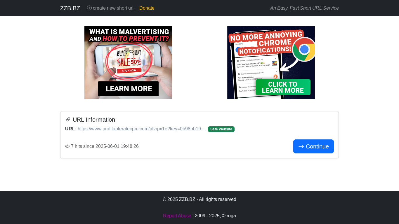 website screenshot of https://zzb.bz/MoFdwj