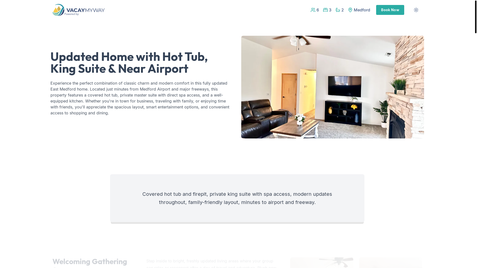 website screenshot of https://relaxmedford.vacations/
