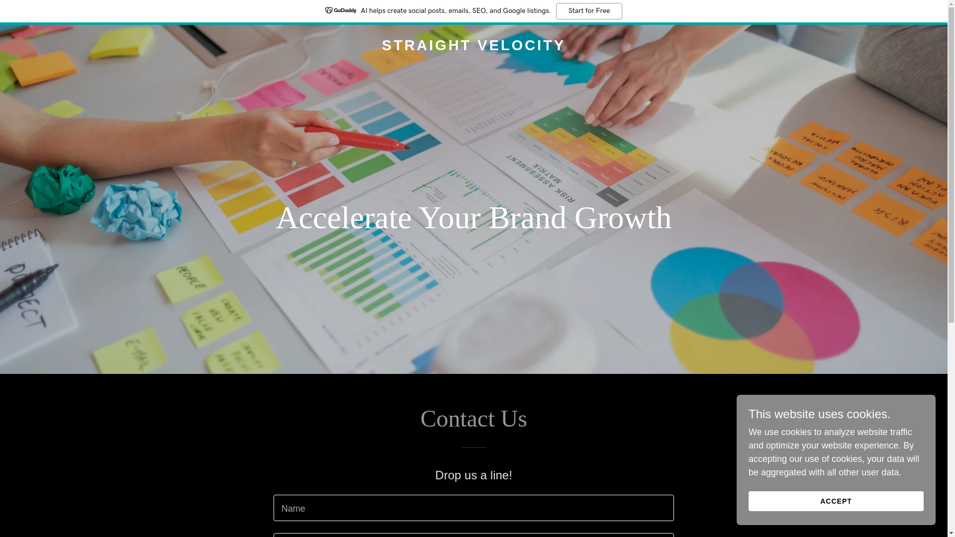 website screenshot of https://straightvelocity.com/