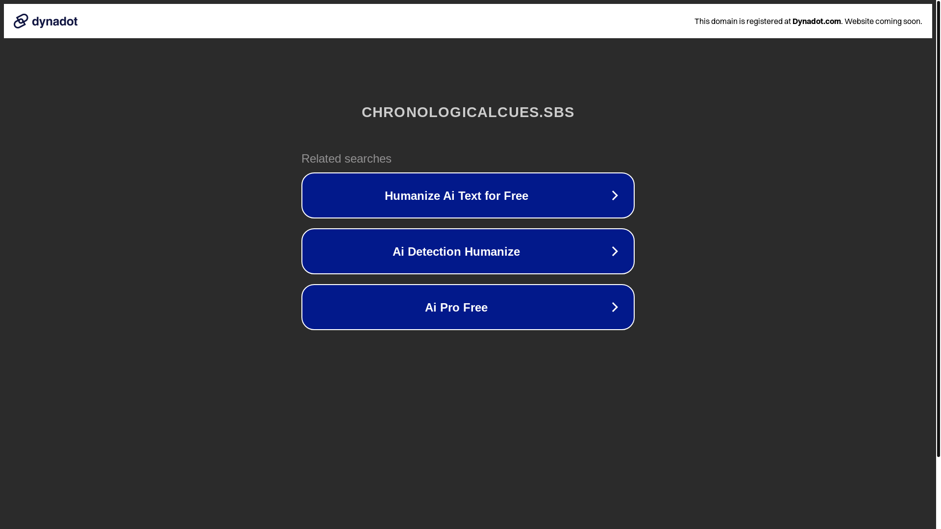 website screenshot of https://chronologicalcues.sbs/