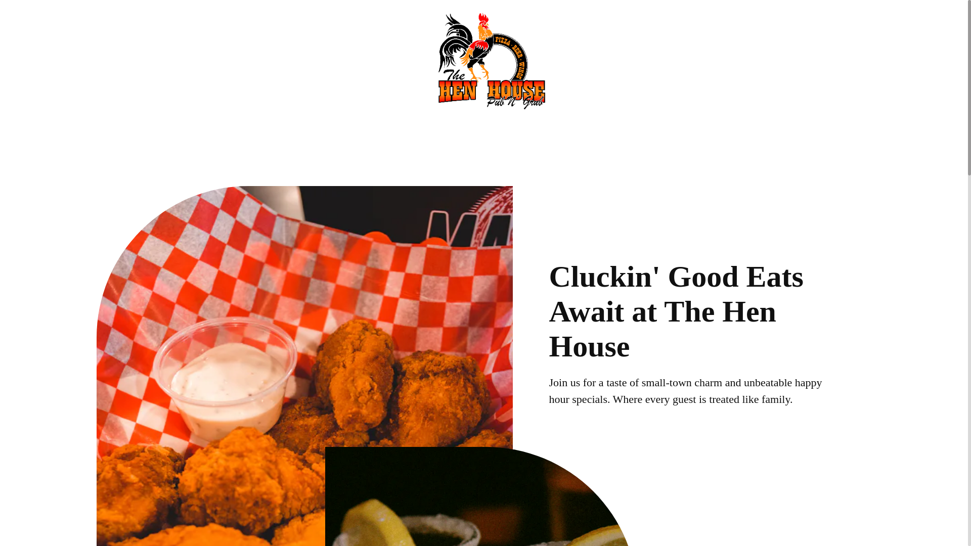website screenshot of https://thehenhouseelkhart.com/
