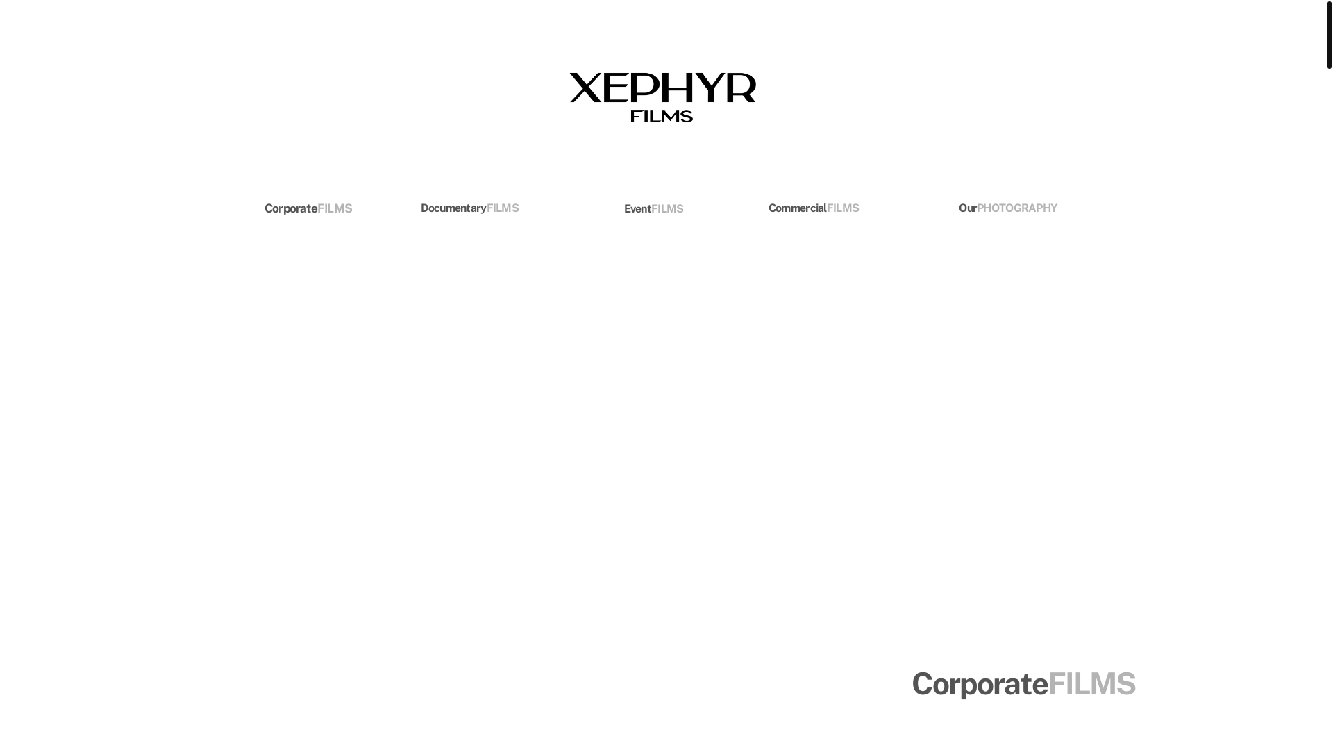 website screenshot of https://xephyrfilms.com/