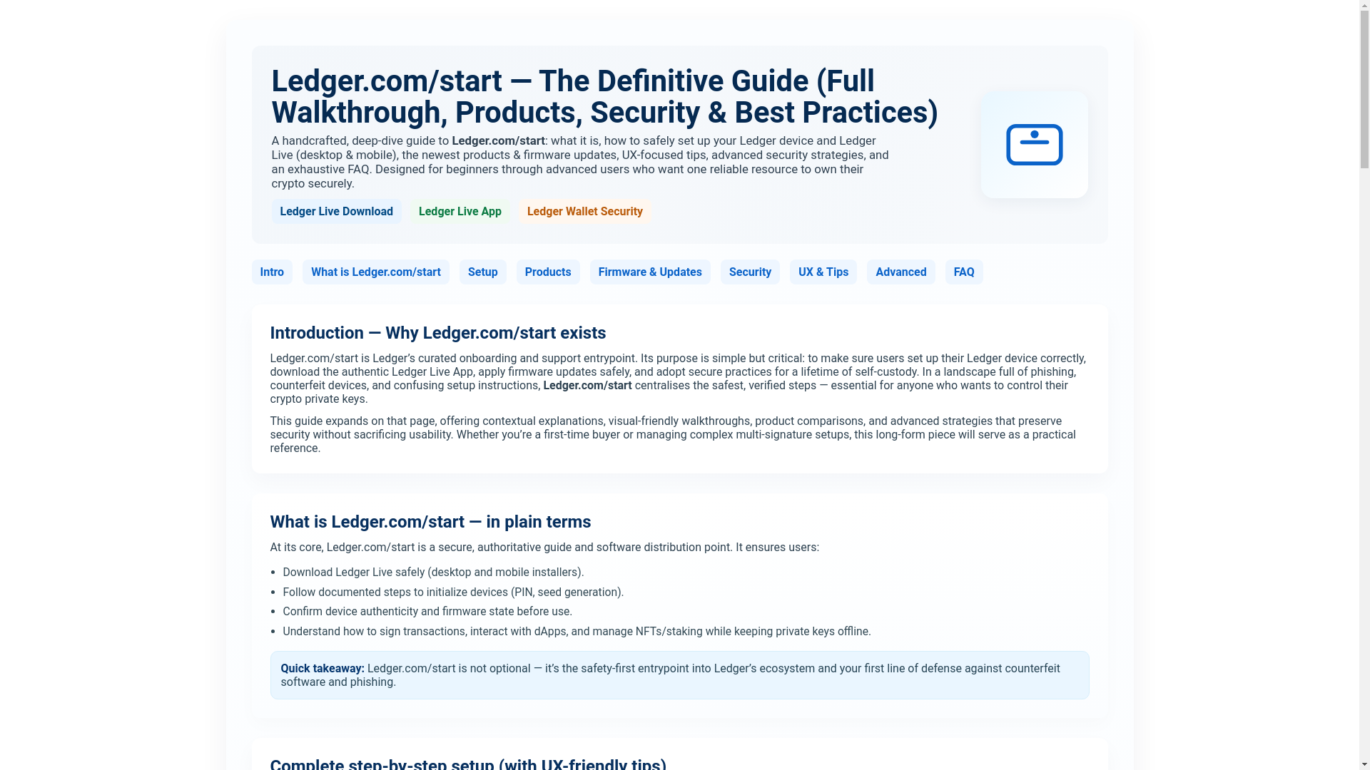 website screenshot of https://ledgrestart.com/en-us
