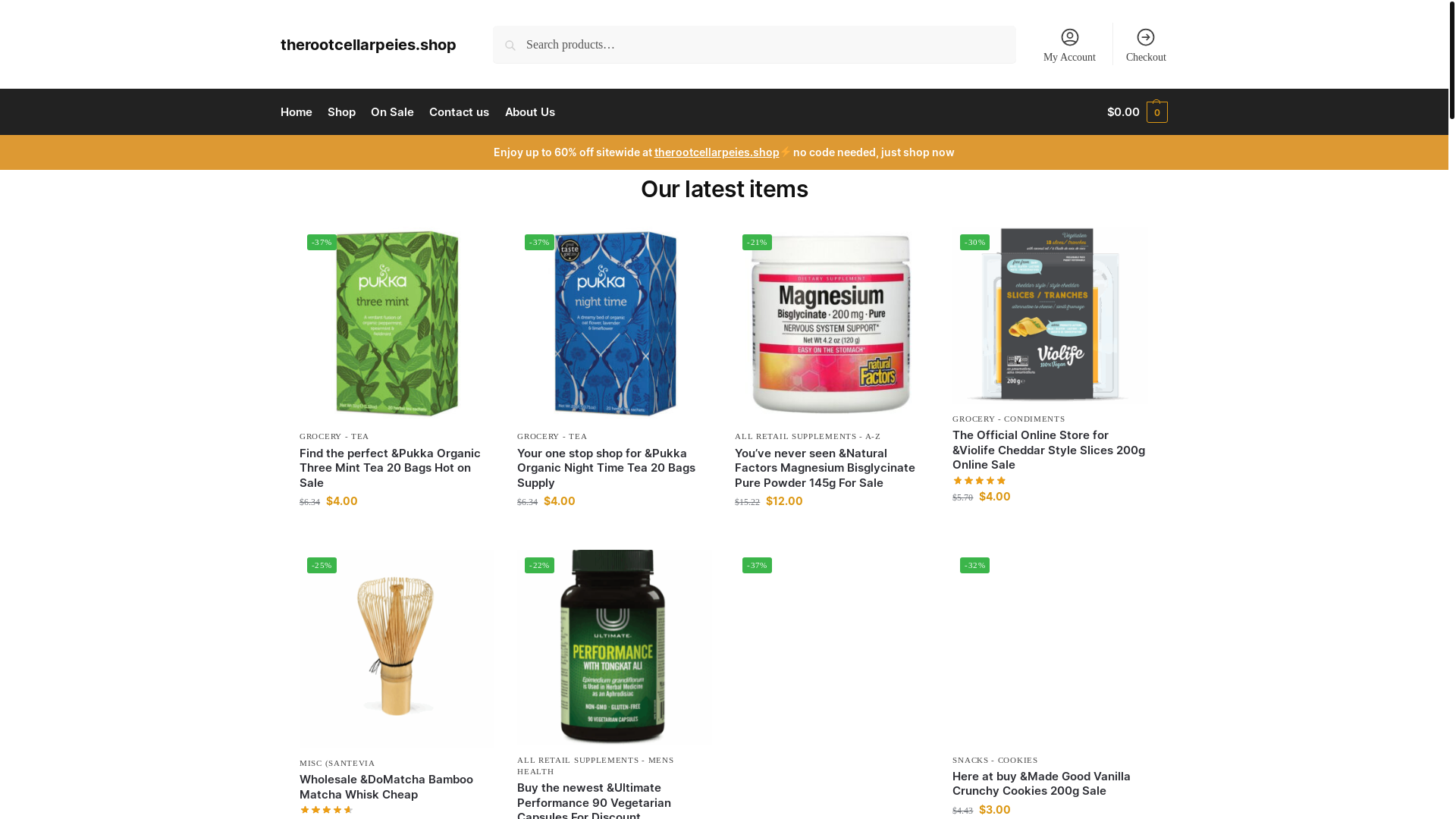 website screenshot of https://therootcellarpeies.shop/