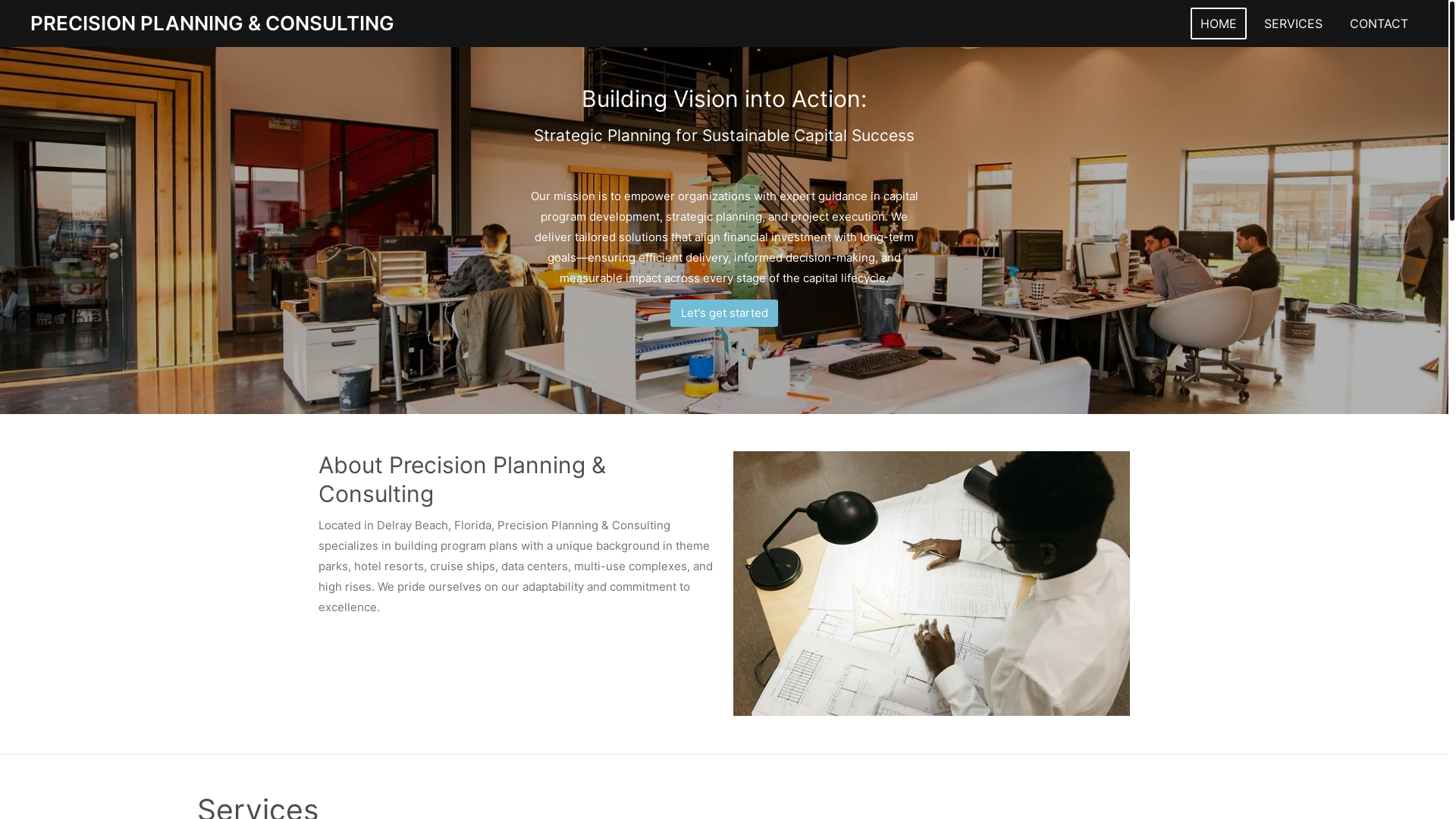 website screenshot of https://precisionplanningconsulting.com/