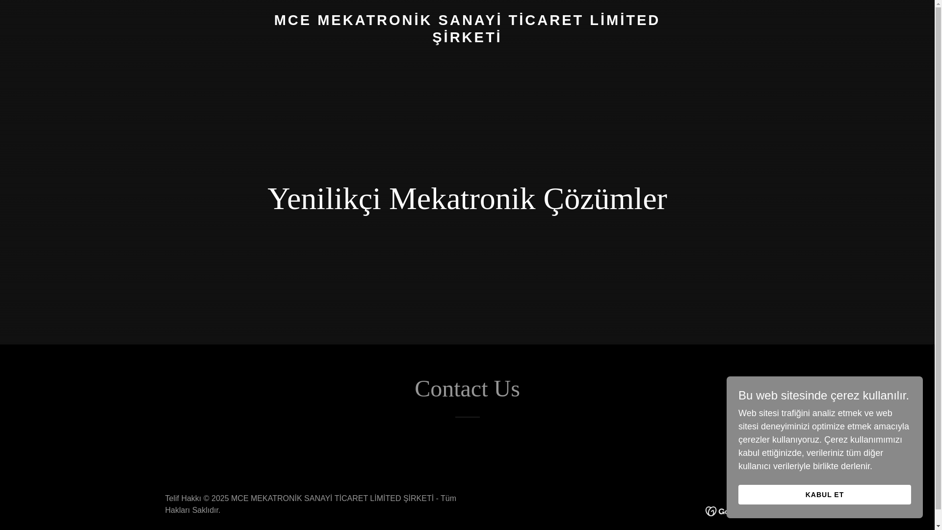 website screenshot of https://mcemekatronik.com/