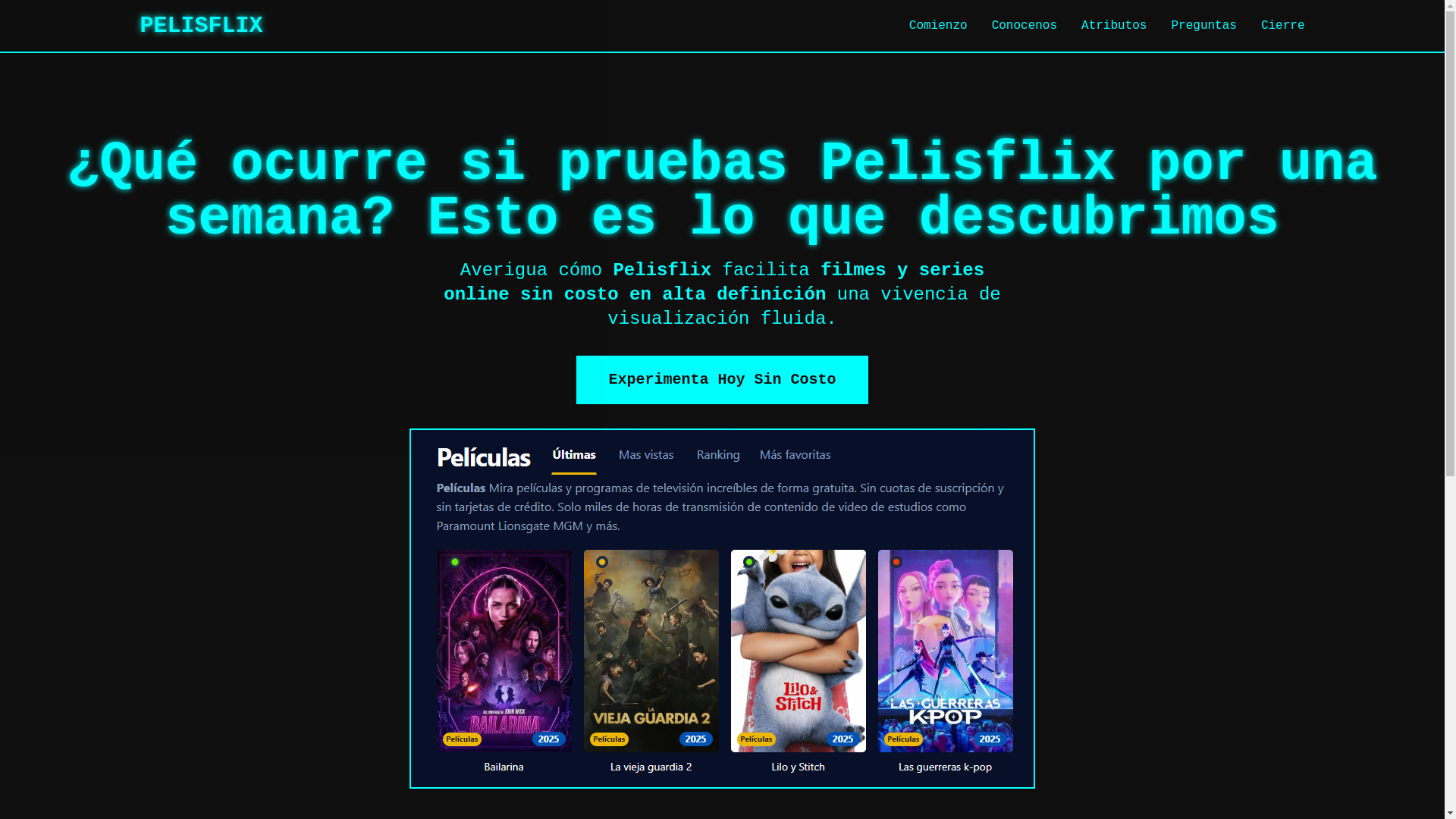 website screenshot of https://pelisflix-va0q.pages.dev/