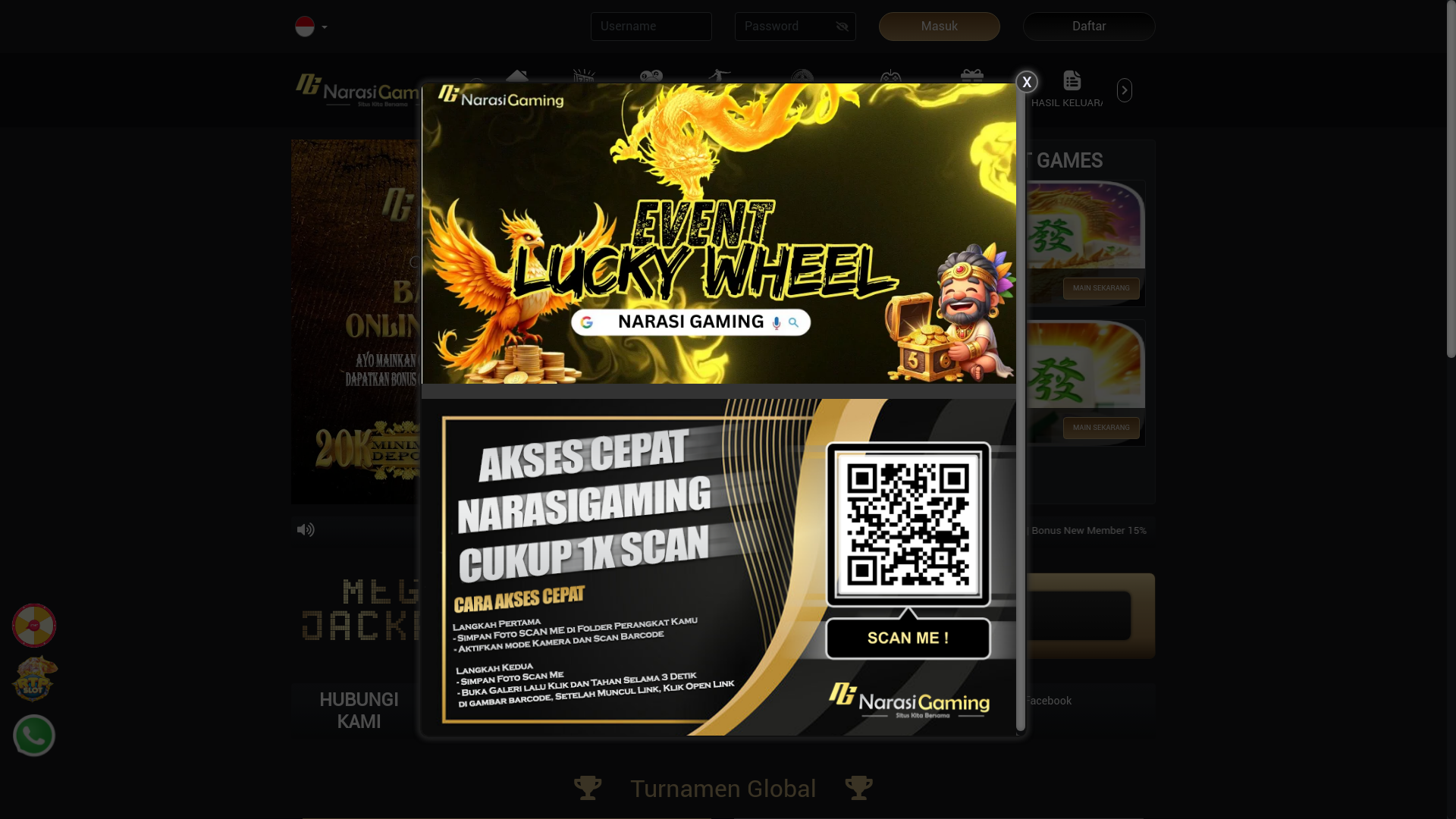 website screenshot of https://boxnarasigaming.online/