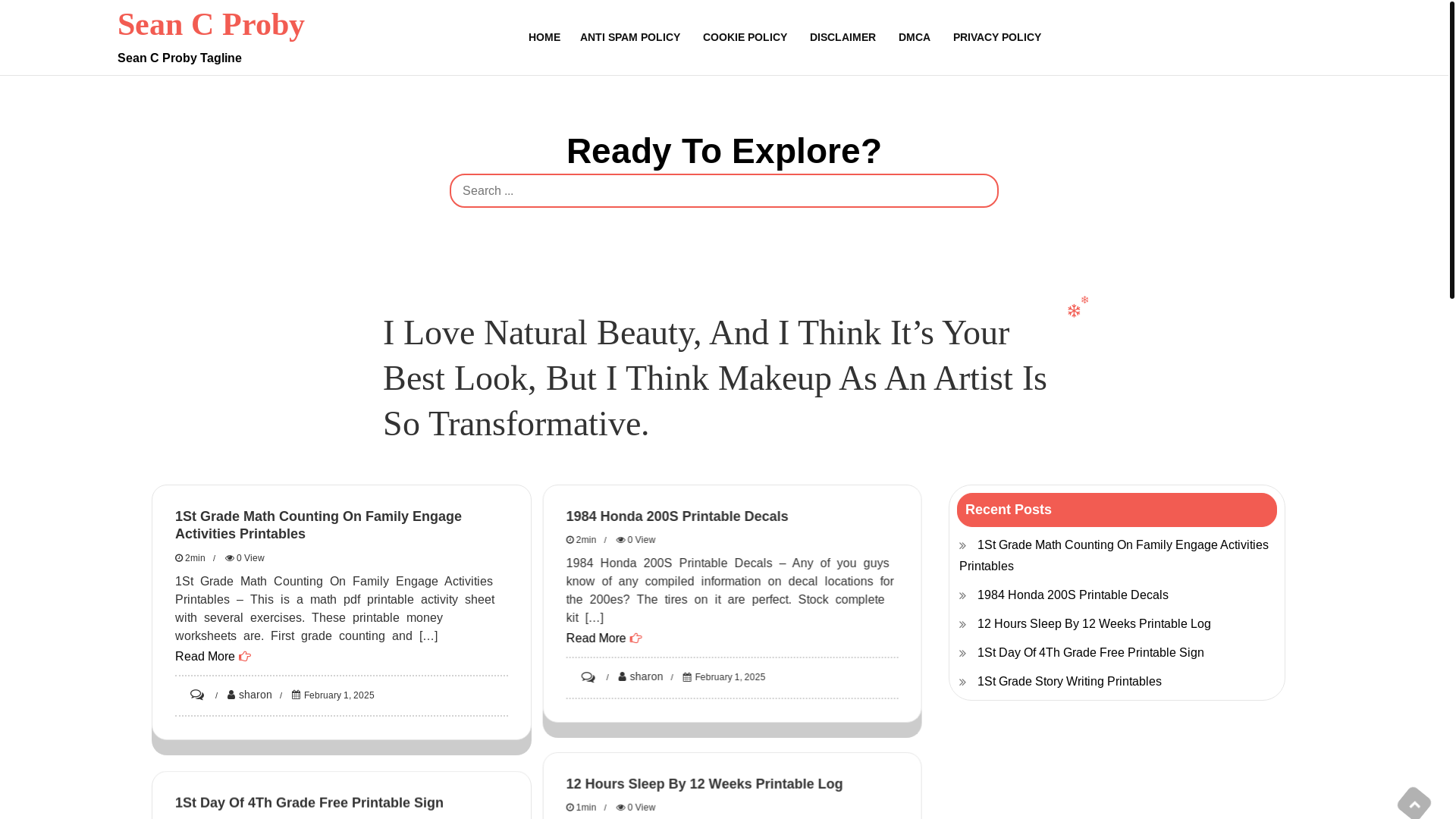 website screenshot of https://seancproby.pages.dev/