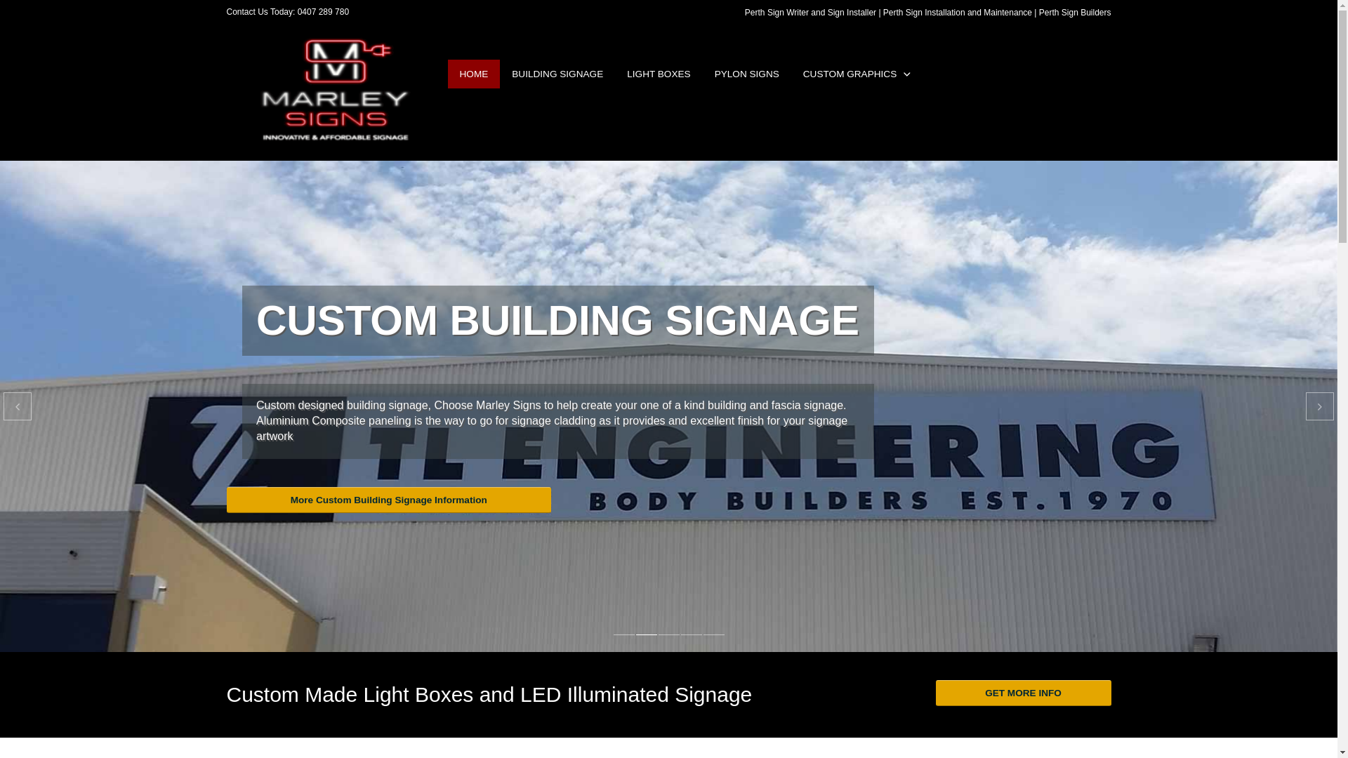 website screenshot of https://perthsignguys.com.au/