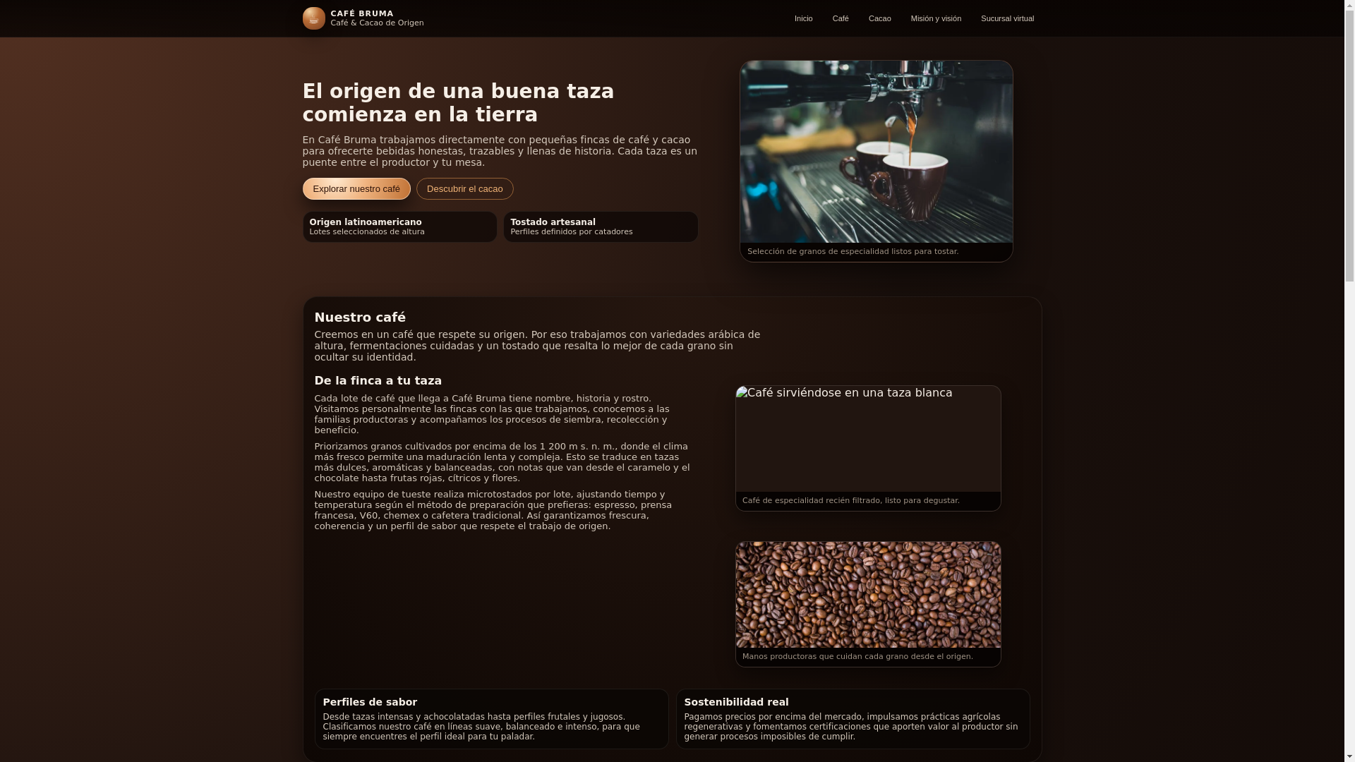 website screenshot of https://cafebruma.sbs/