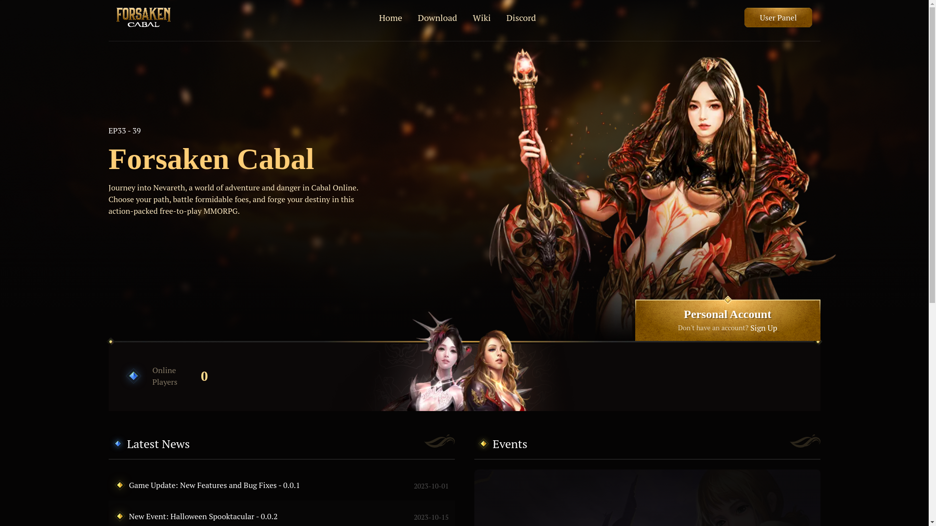 website screenshot of https://forsaken-website.pages.dev/