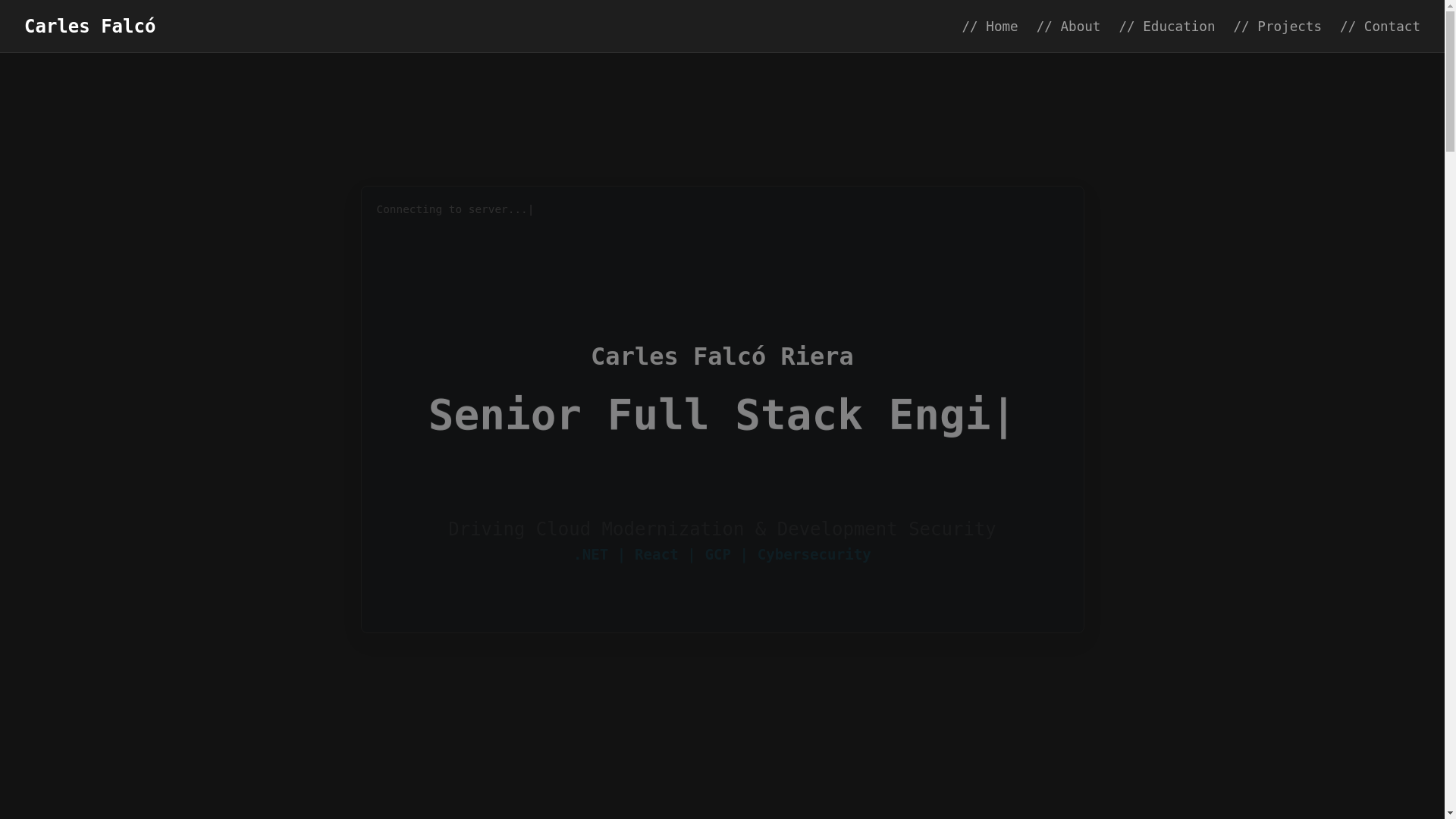 website screenshot of https://cfalco.dev/