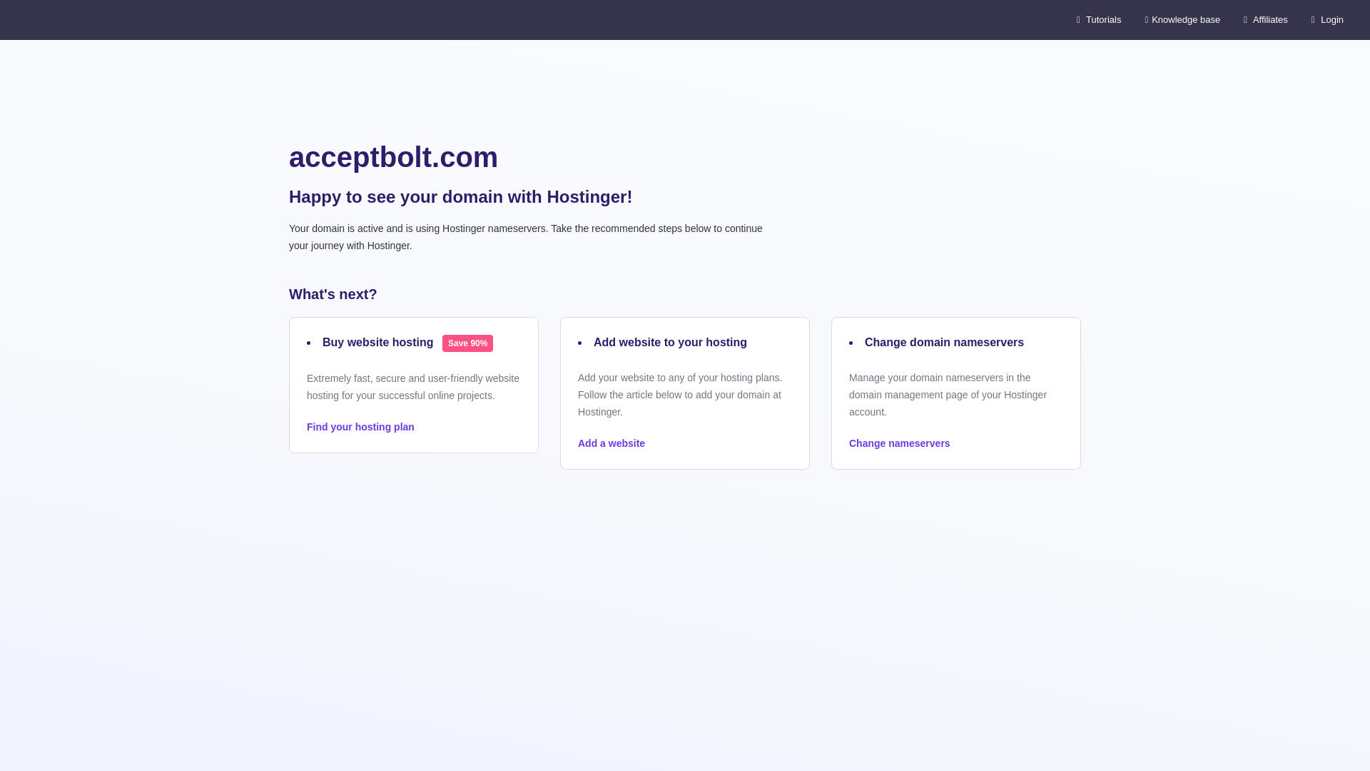 website screenshot of https://acceptbolt.com/