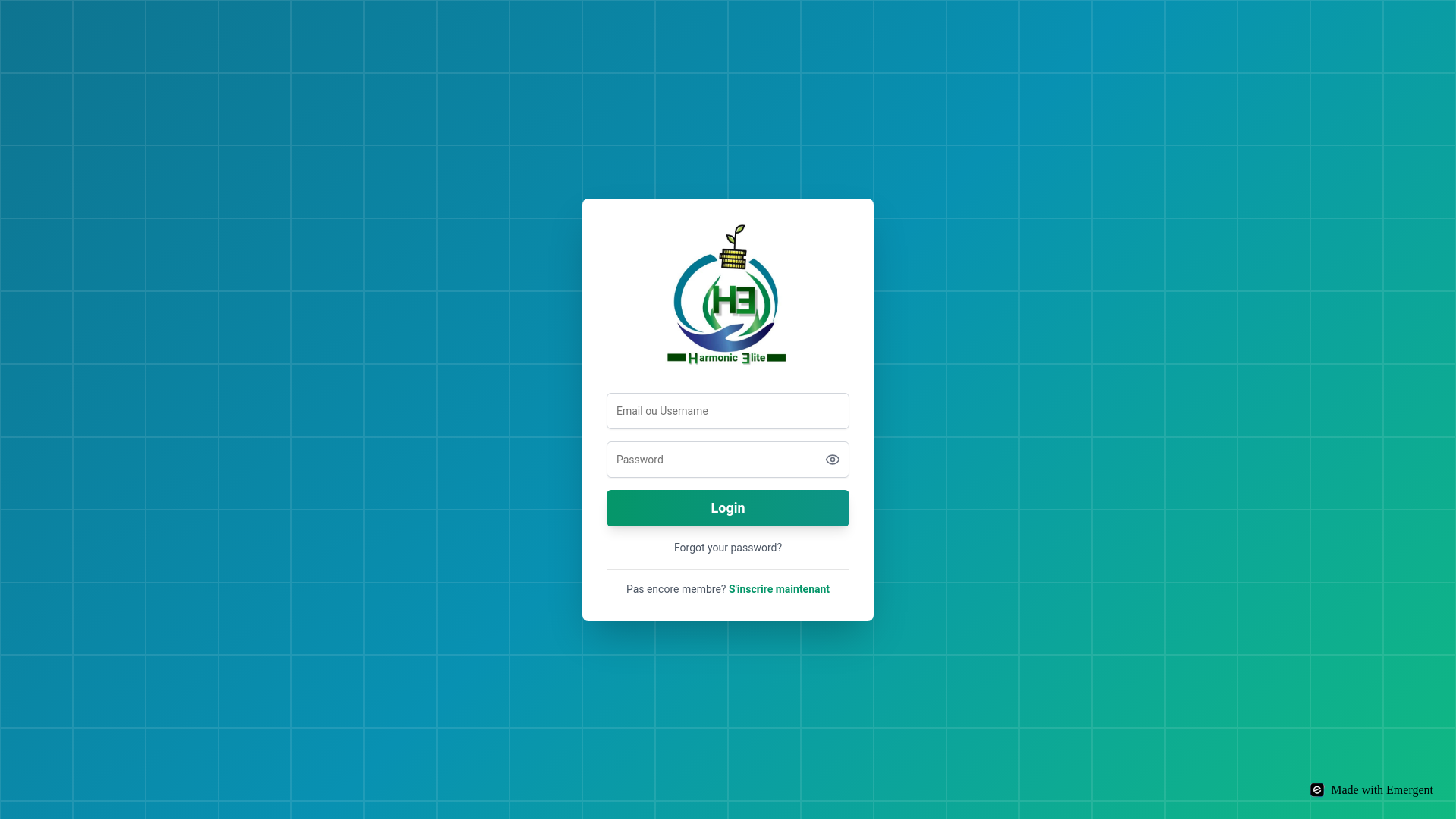 website screenshot of https://harmoniqelite.org/