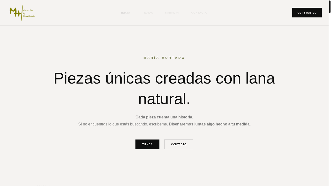 website screenshot of https://maria-hurtado.es/