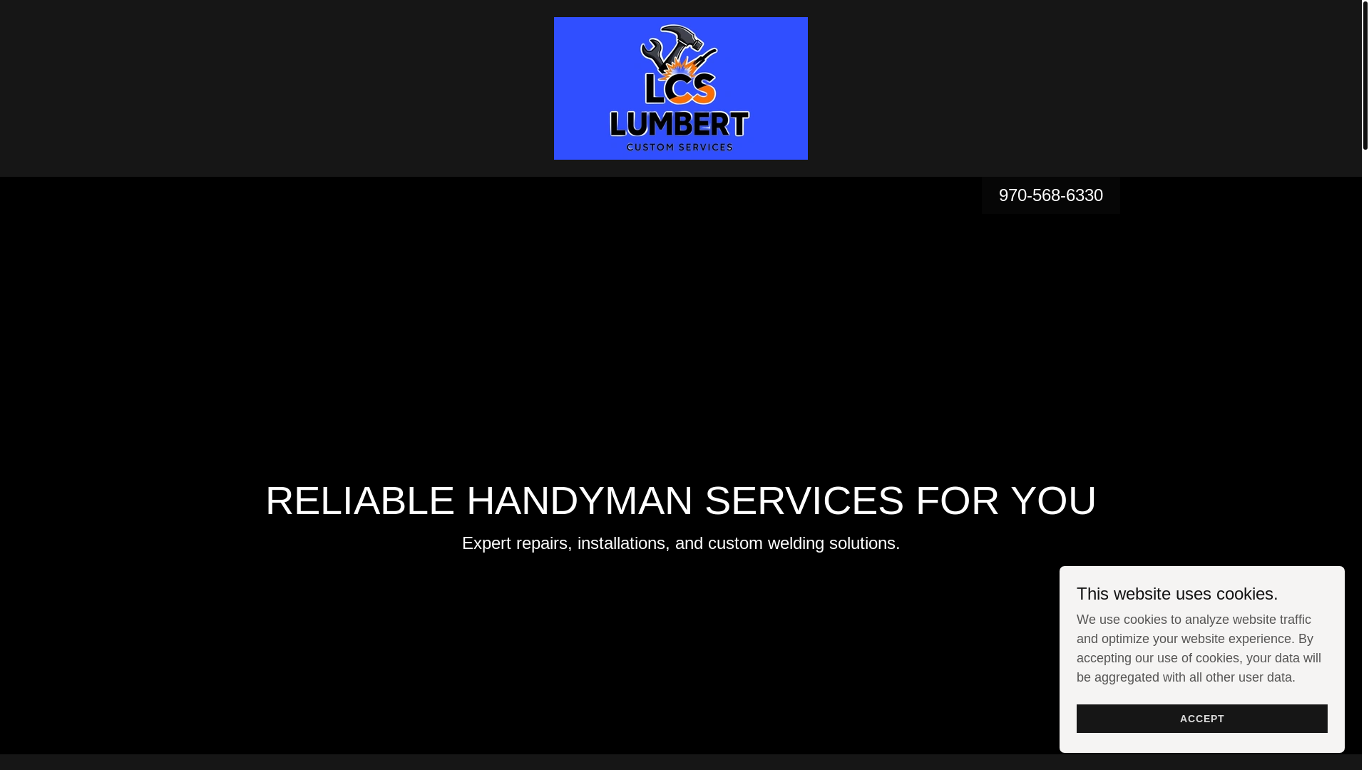 website screenshot of https://lumbertcustomservices.net/