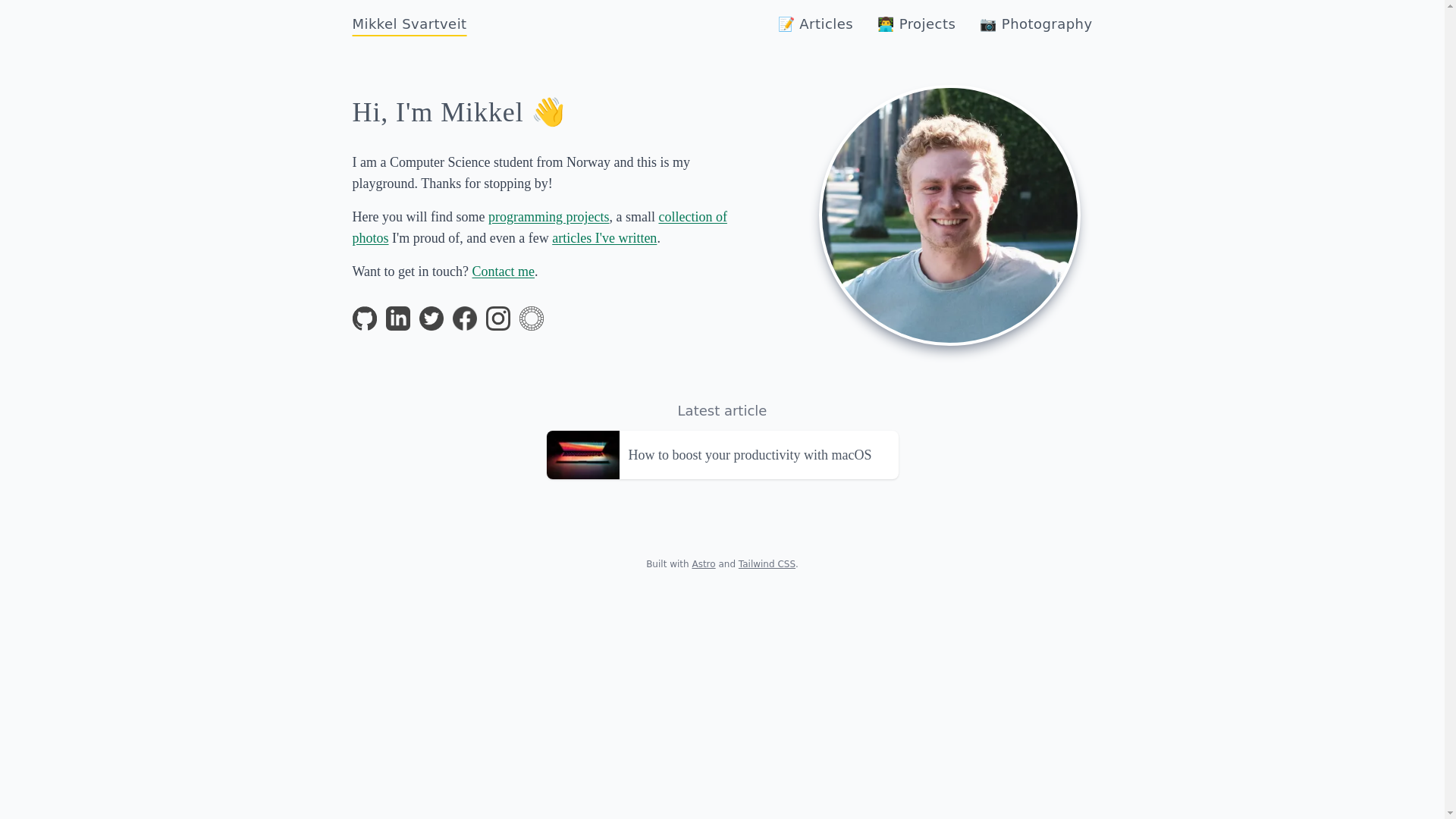 website screenshot of https://astro-personal-website.pages.dev/