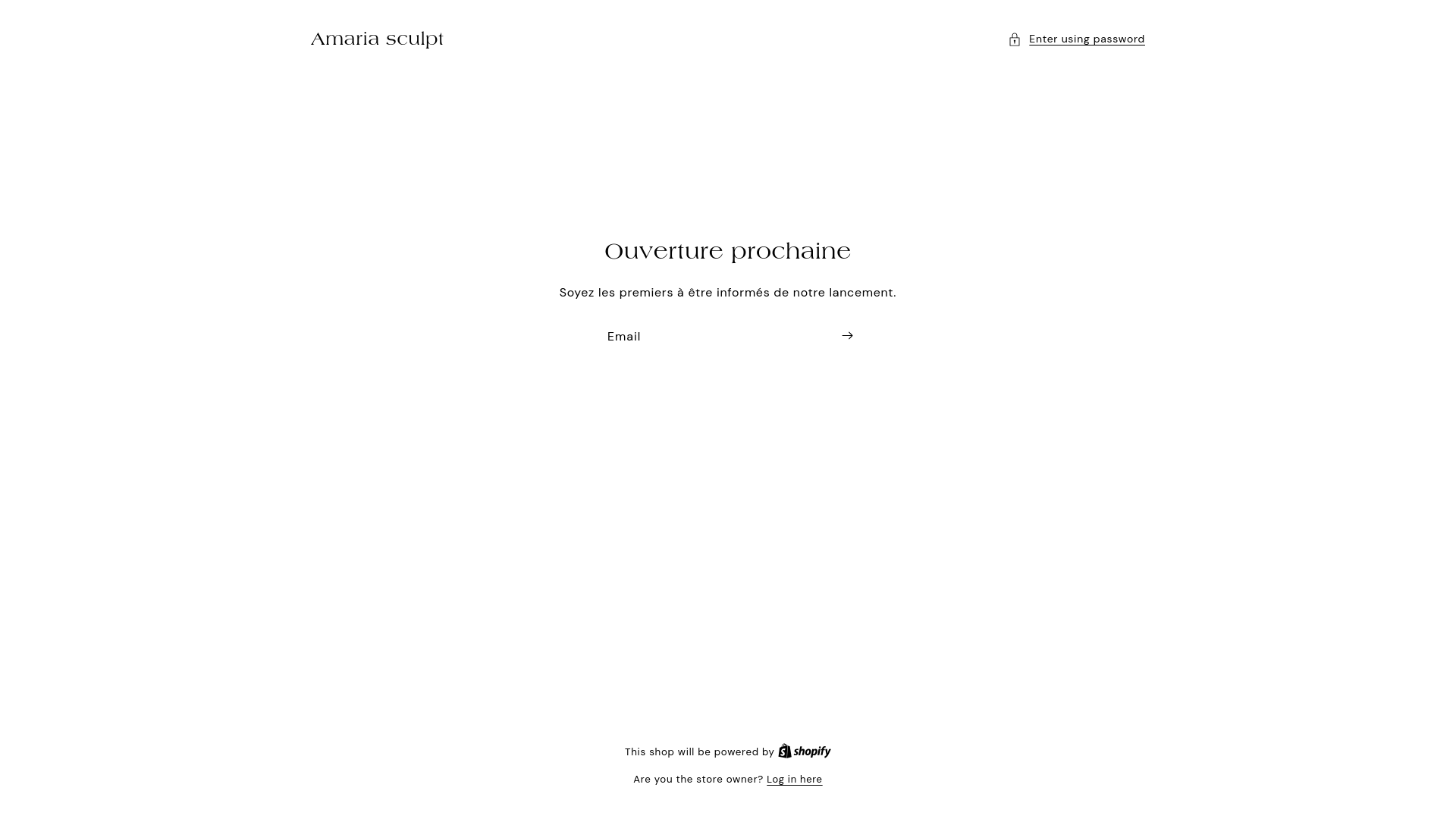 website screenshot of https://amariasculpt.com/