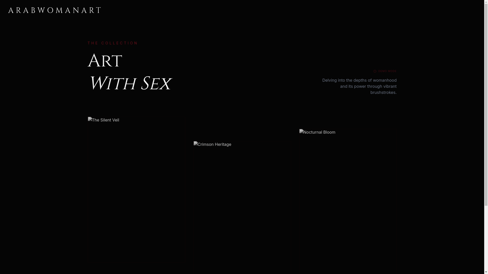 website screenshot of https://arab-woman-art.pages.dev/