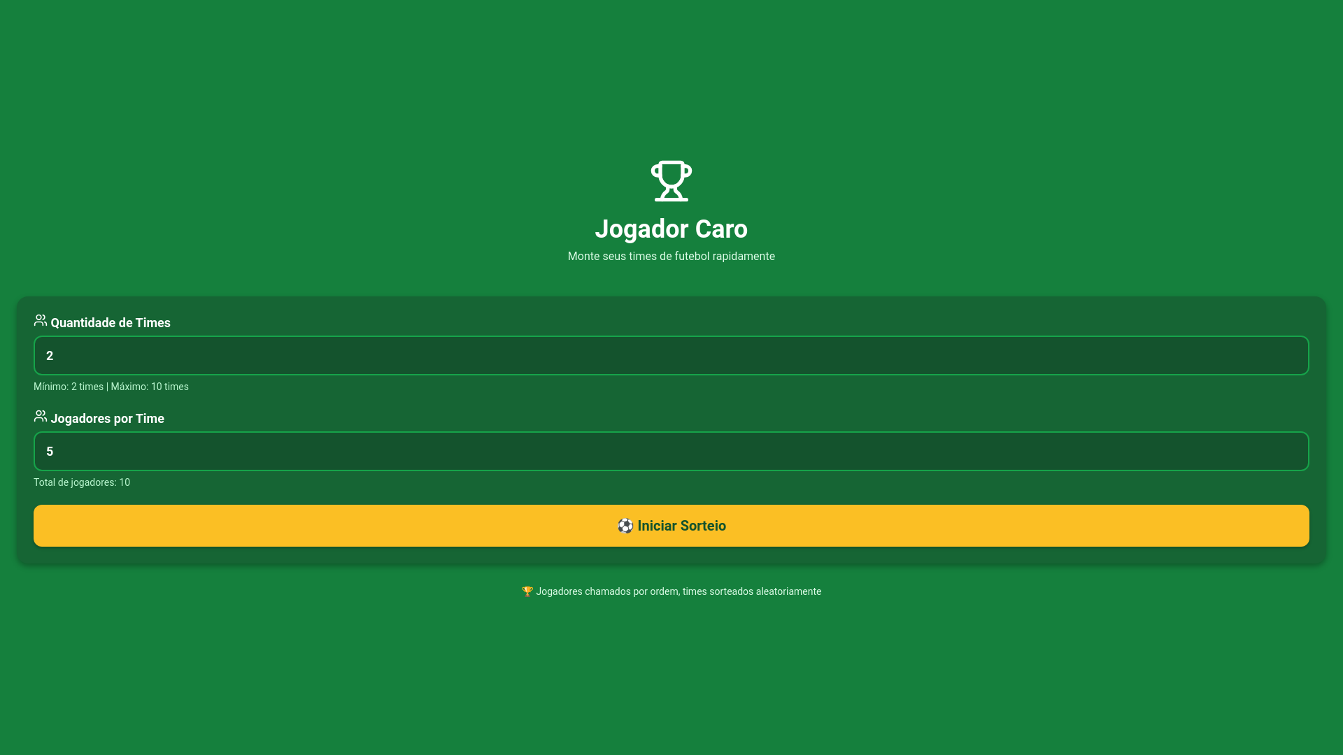 website screenshot of https://jogadorcaro.org/