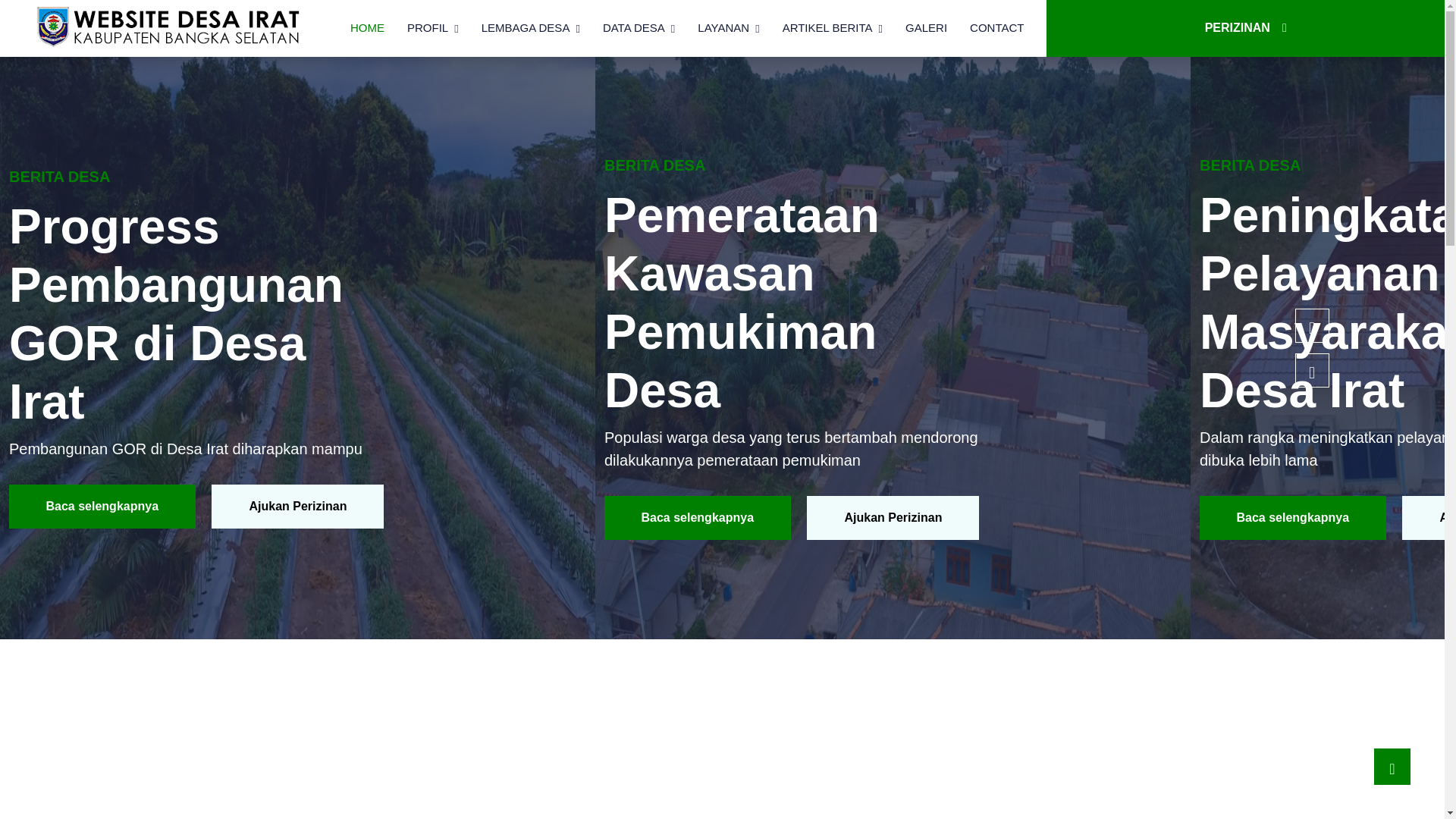 website screenshot of https://iratbangkaselatan.id/