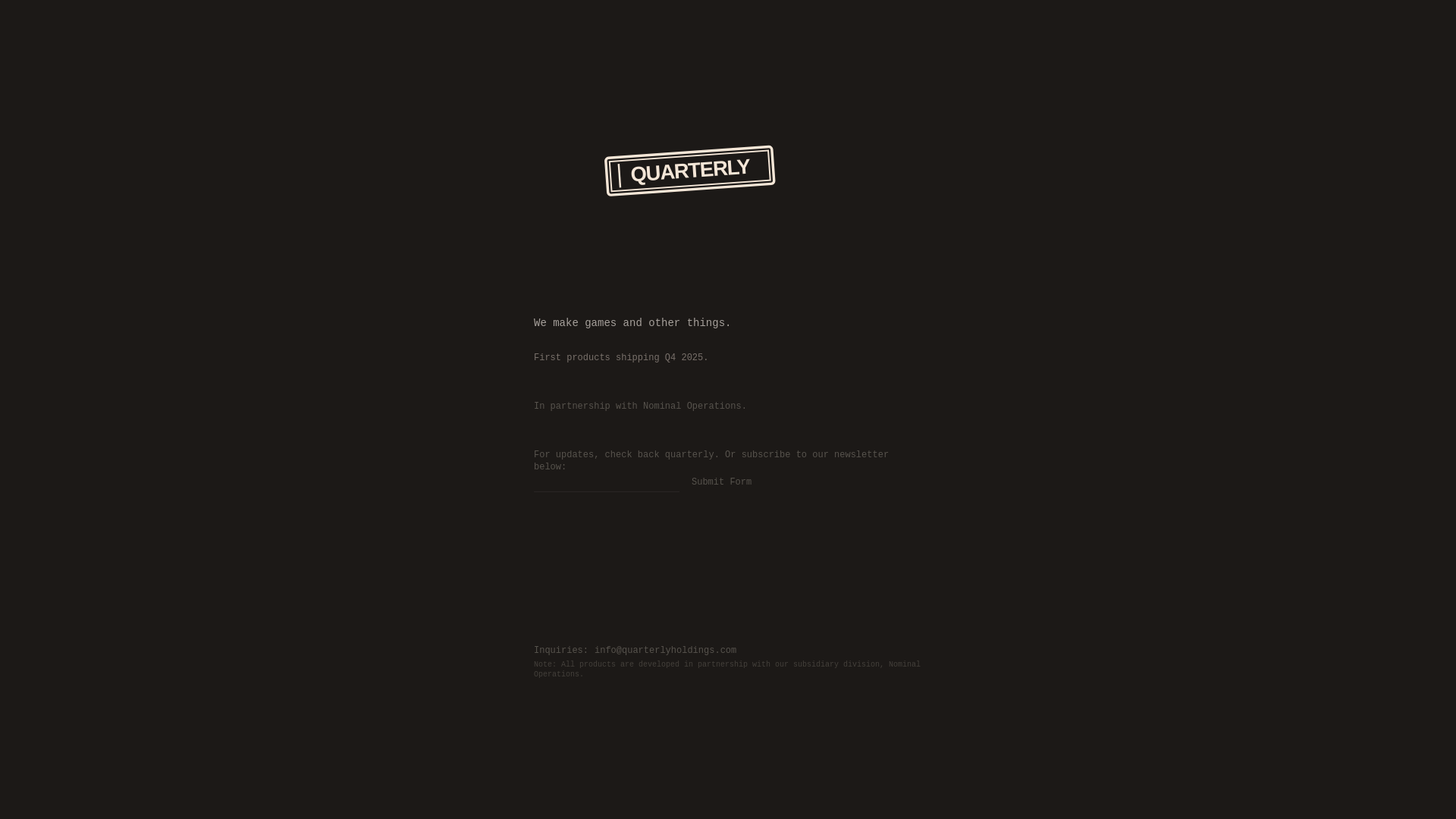 website screenshot of https://quarterly-webpage.pages.dev/