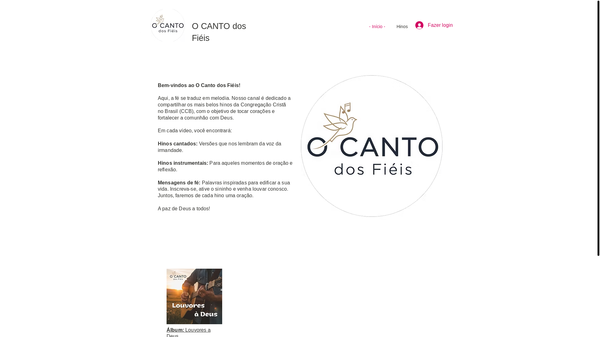 website screenshot of https://ocantodosfieis.com.br/