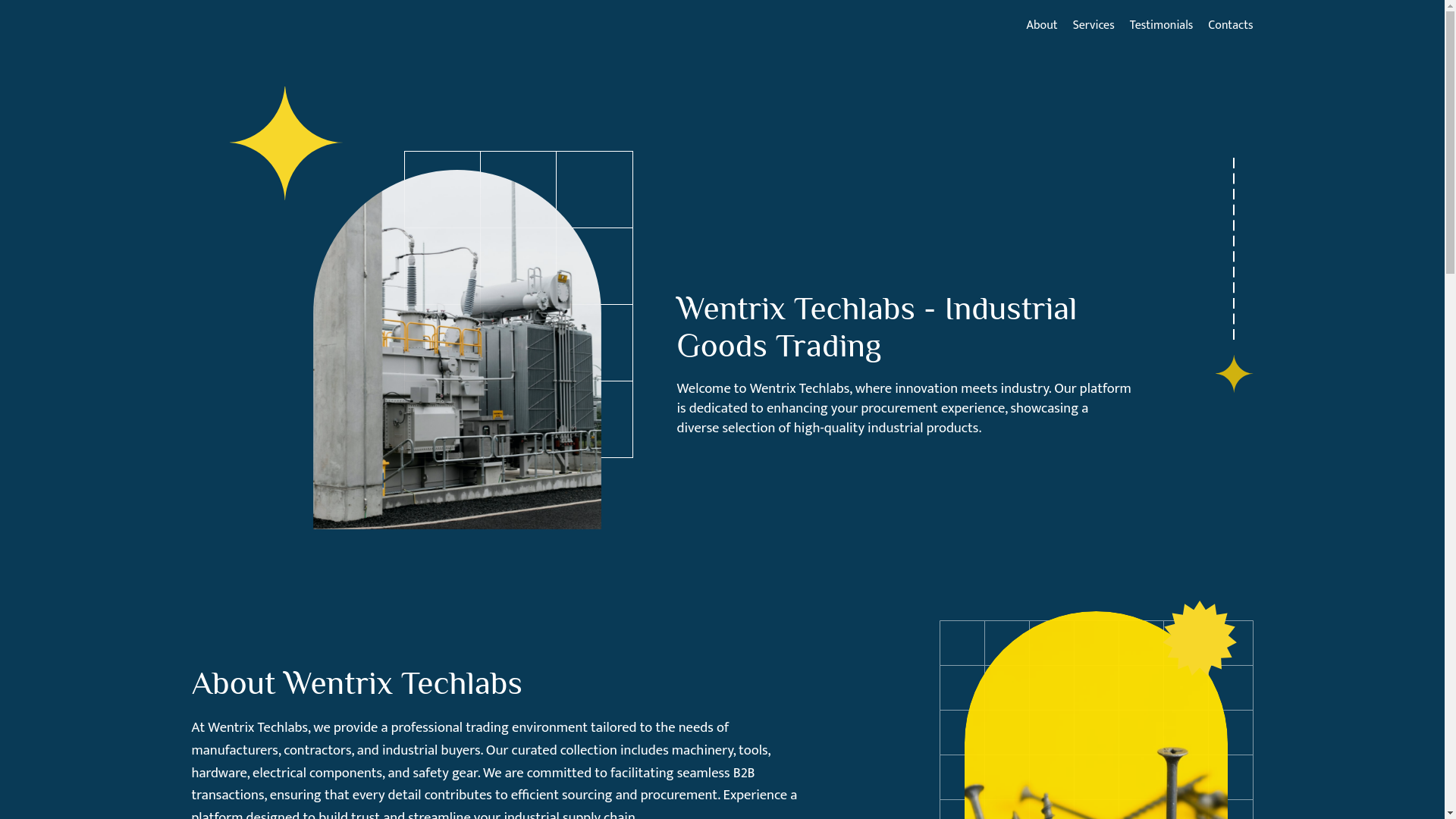website screenshot of https://wentrixtechlabs.co.in/