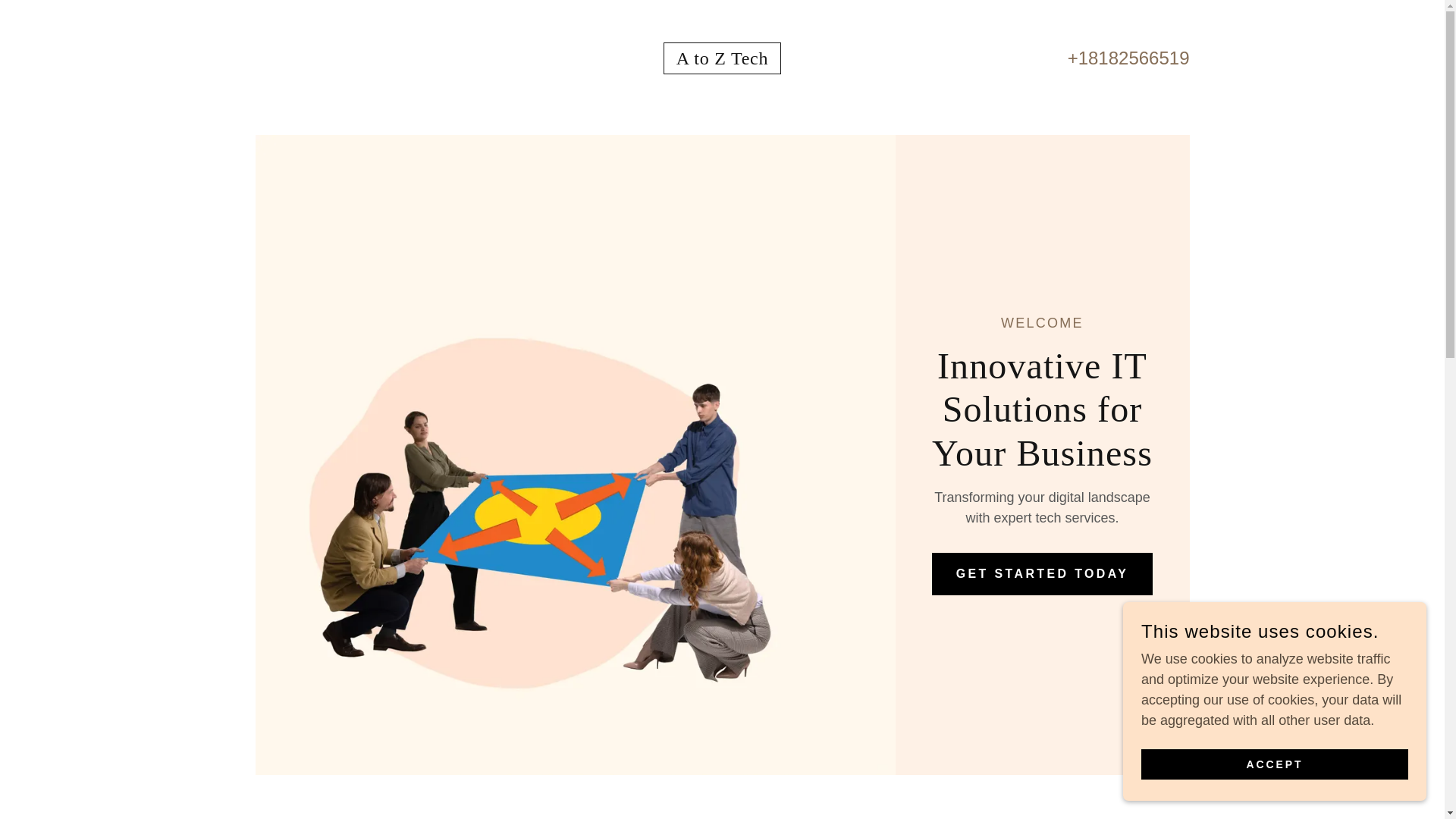 website screenshot of https://atoz-corporate.com/